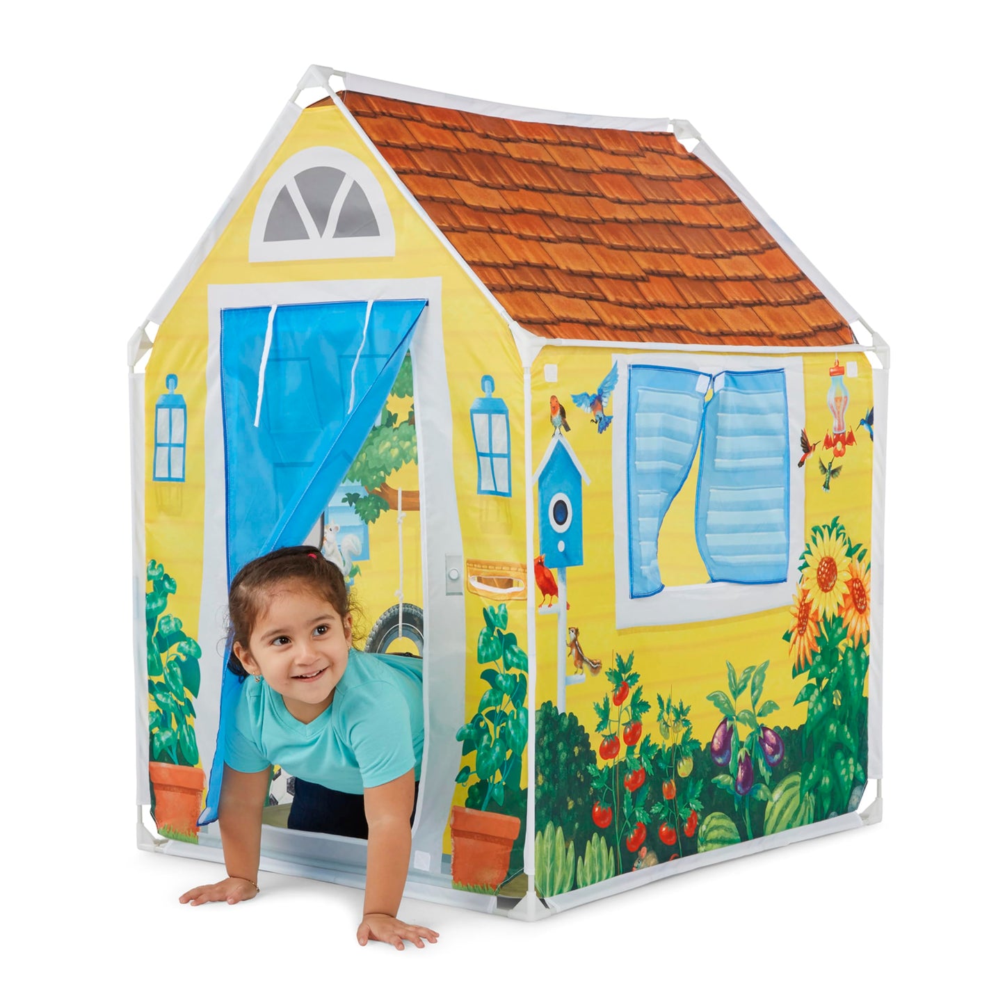 Melissa & Doug Cozy Cottage Fabric Play Tent and Storage Tote