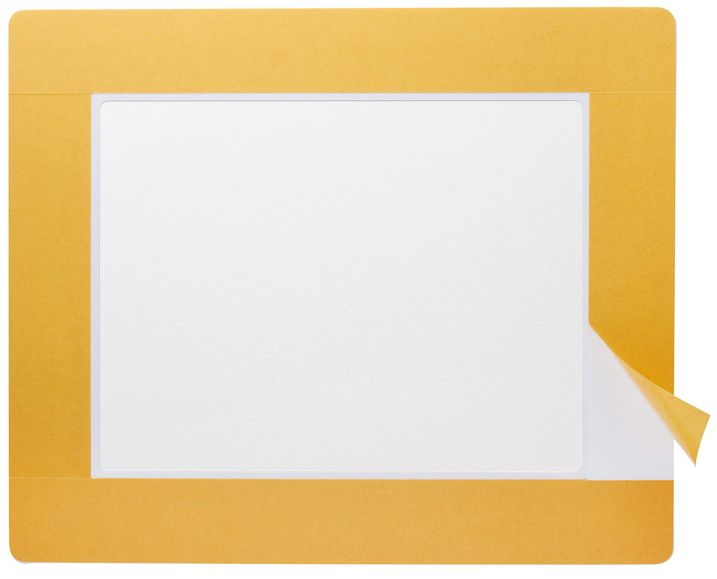 ORGATEX Clearview, Transparent PVC Window with Adhesive Frame, Letter Size; 11” Wide x 8.5” High: 10 Pack (Yellow)