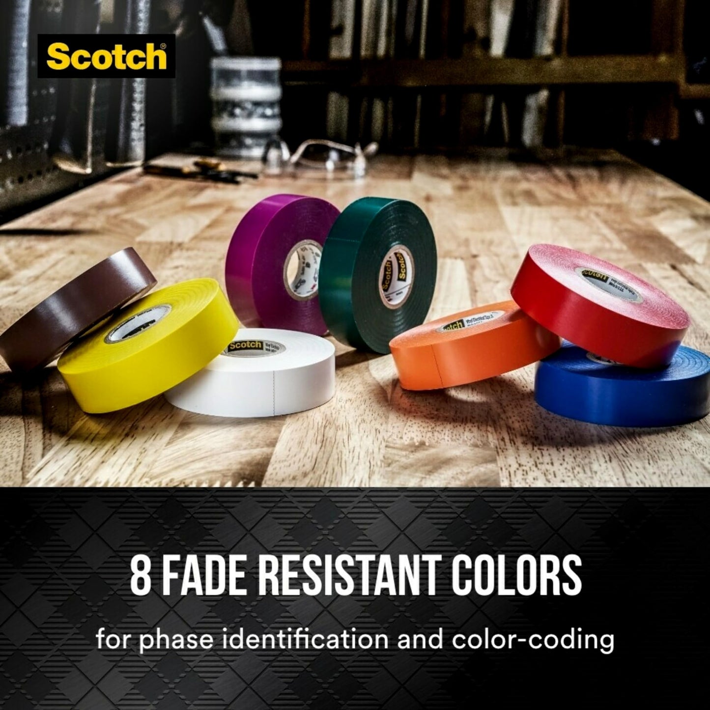 3M Scotch Vinyl Electrical Color Coding Tape #35, 3/4" x 66' – Red – Professional Grade Insulation and Color-Coding Tape, 10 Rolls