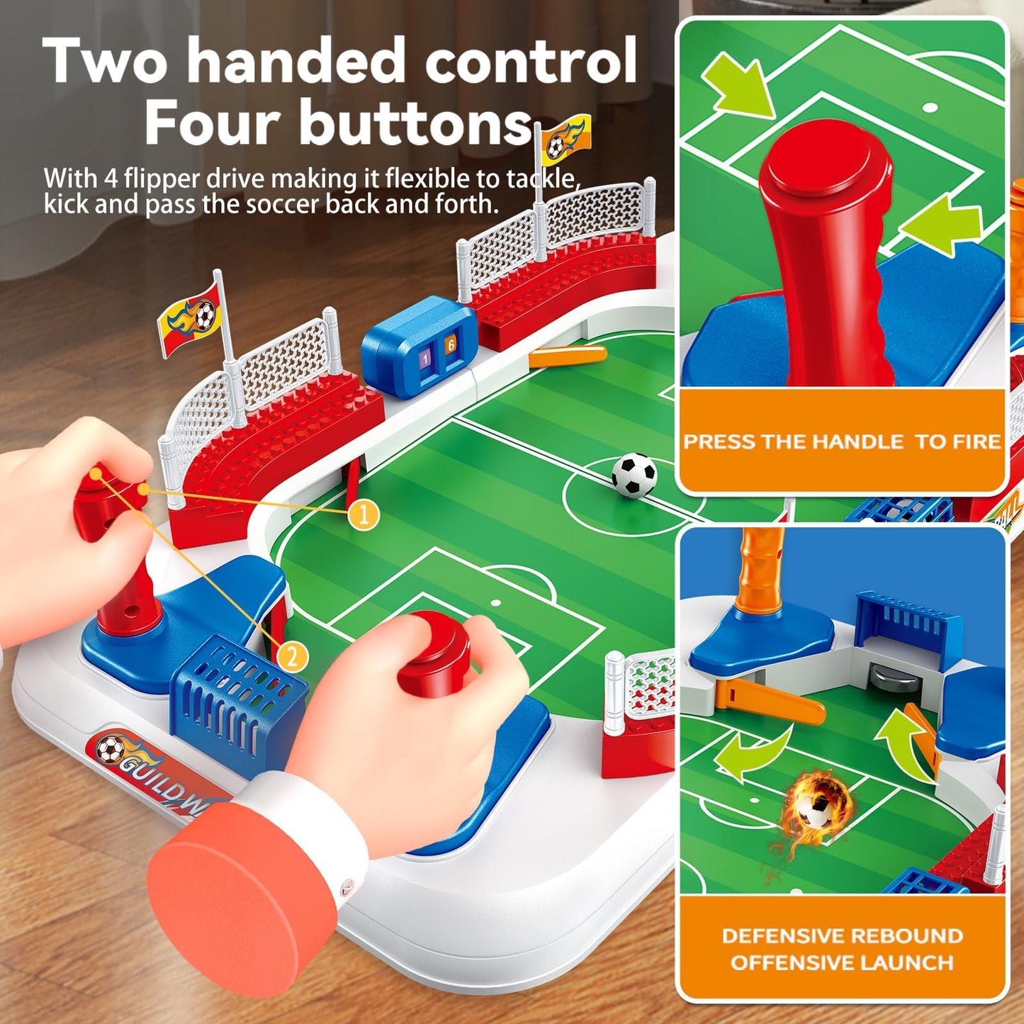 ZYYBQW - Mini Foosball Table, Soccer Board Game for Kids 3 4 5 6 7 8-12 Years Old Birthday Gifts Pinball Machine for Soccer Games Family Party Decoration for