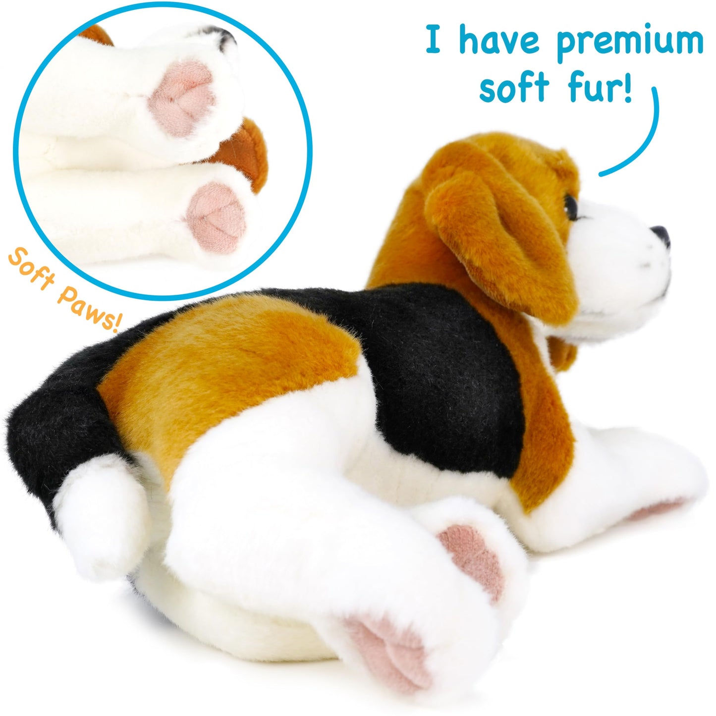 Burkham The Beagle - 14 Inch Stuffed Animal Plush