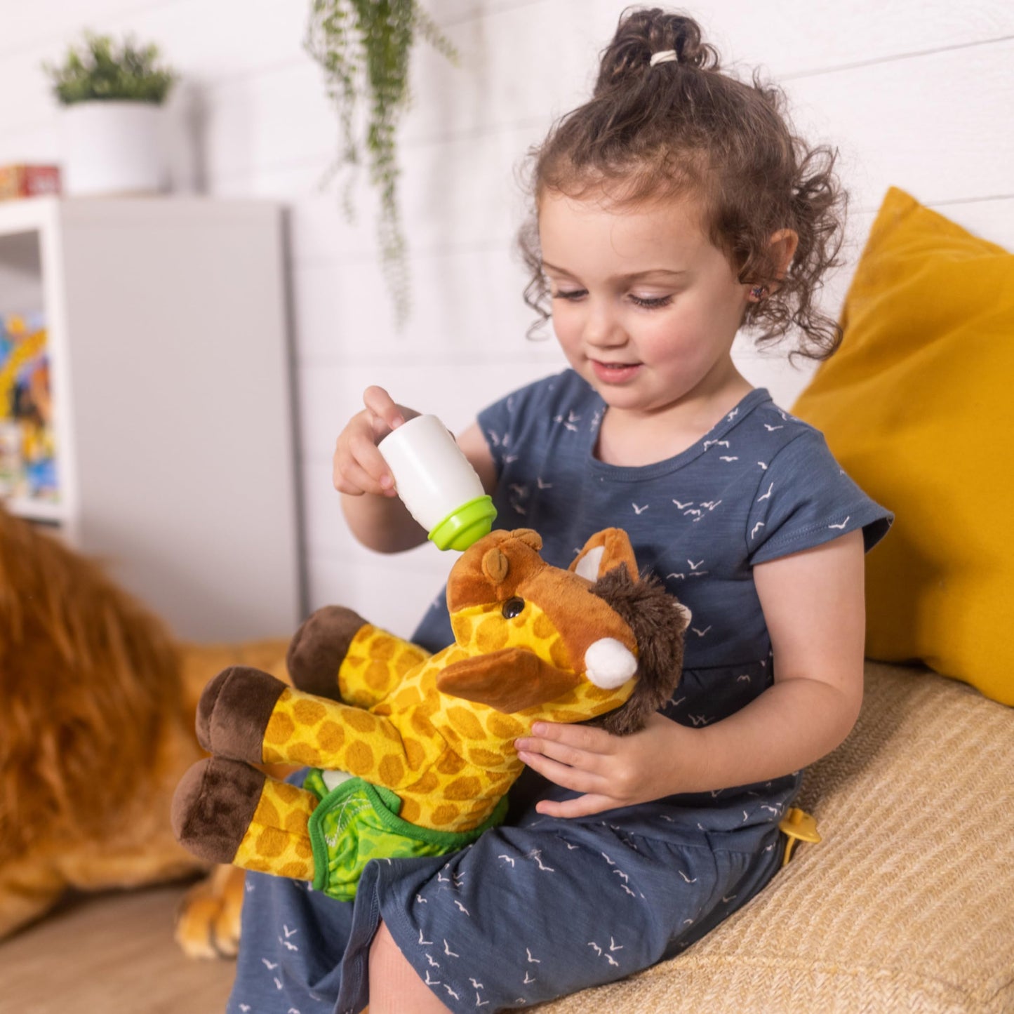 Melissa & Doug 11-Inch Baby Giraffe Plush Stuffed Animal with Pacifier, Diaper, Baby BottleToddler Animal Toys Ages 18+ Months