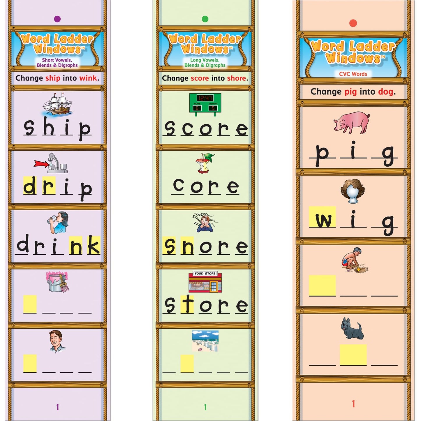 Really Good Stuff Word Ladder Card Sets
