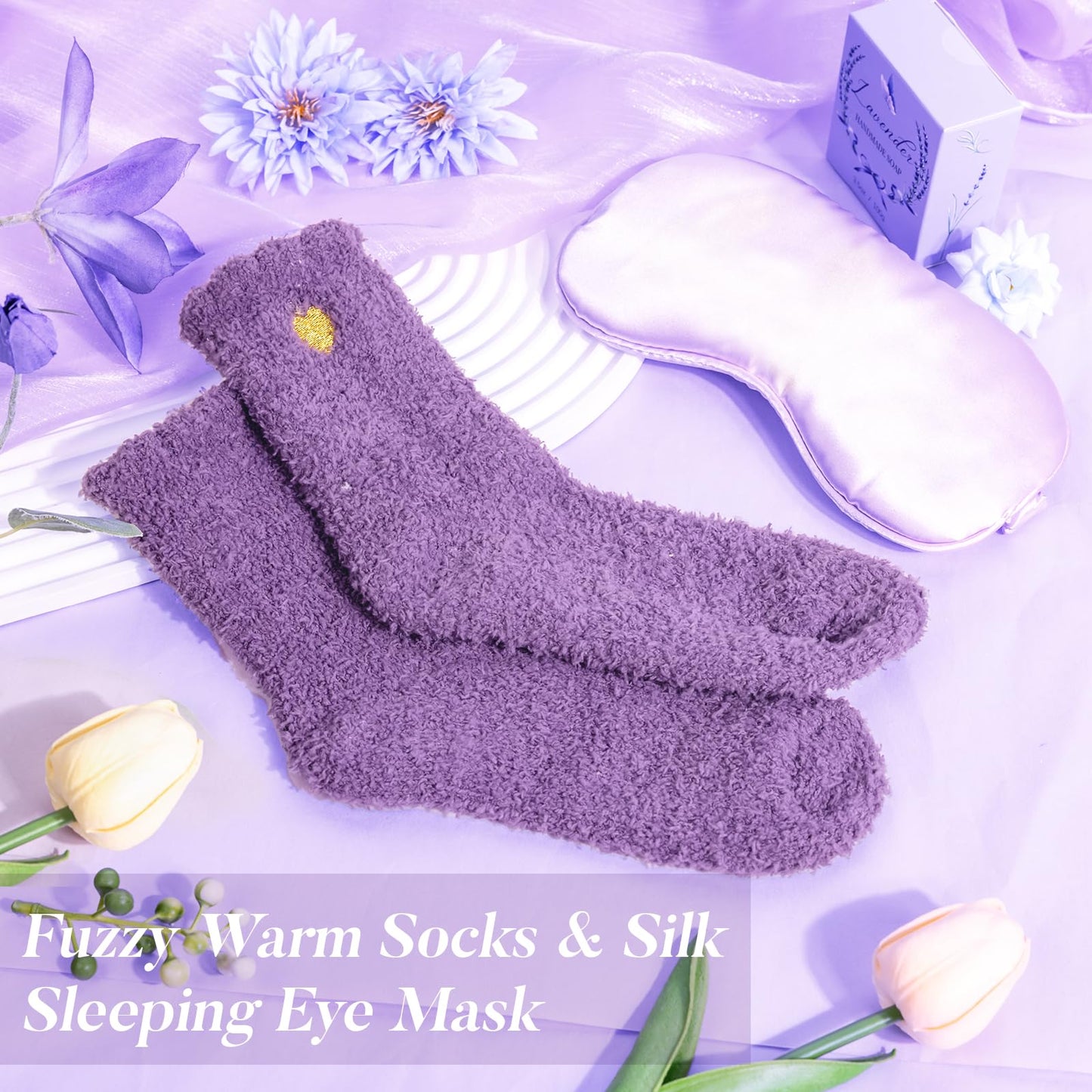 Birthday Gifts for Mom from Daughter Son, Relaxing Lavender Spa Basket Set for Women Luxury Self-Care Basket for Mama, Birthday Mothers Day Gifts for Women, Mom, Wife, Sister, Friend, Her