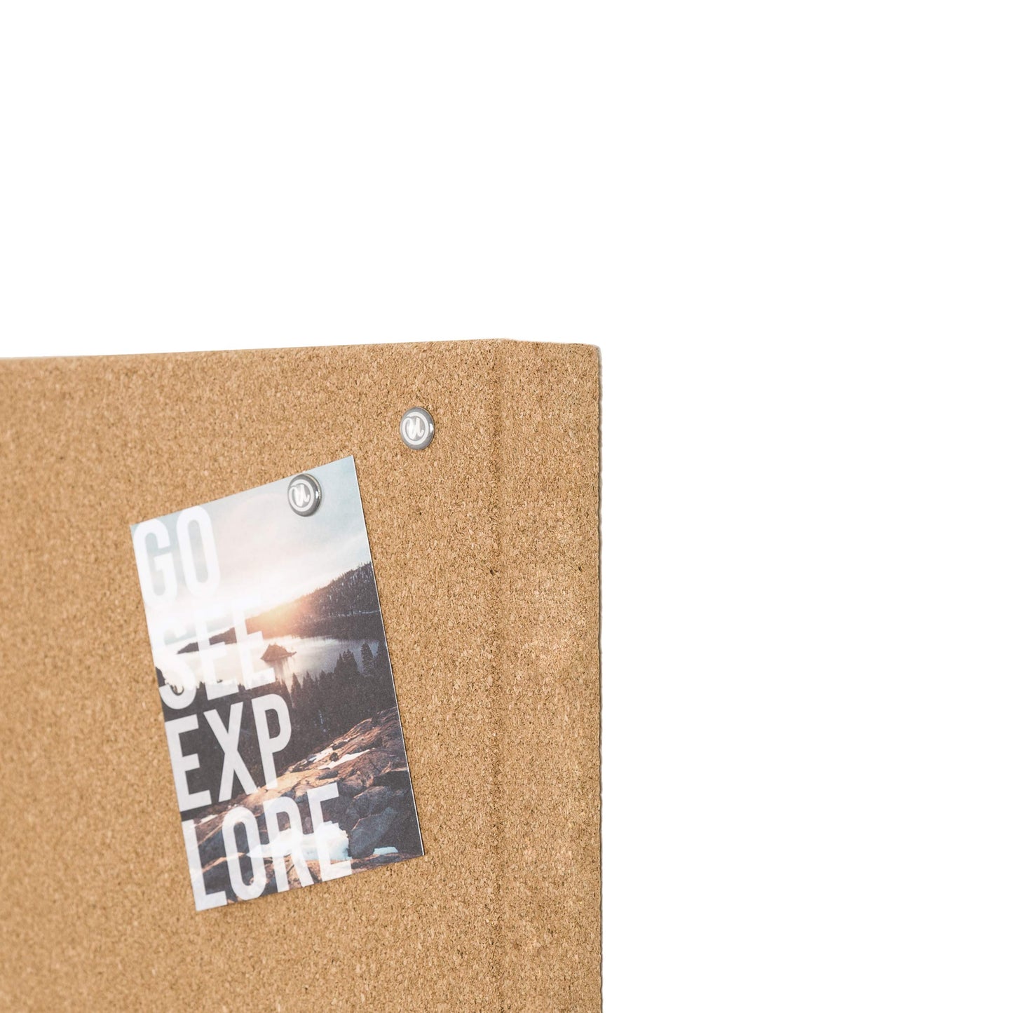 U Brands Cork Canvas Bulletin Board, 36" x 24" Inches, Frameless