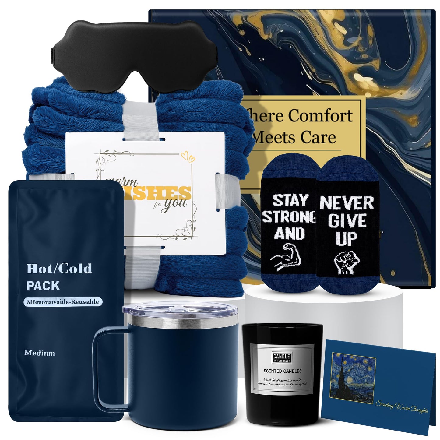 Get Well Soon Gift Basket Men, Care Package for Men, Get Well Soon Gifts for Man with Hot Cold Pack, After Surgery, Cancer Gifts, Sympathy Gift Basket, Feel Better, Sick Friend, Recovery, Dad, Husband