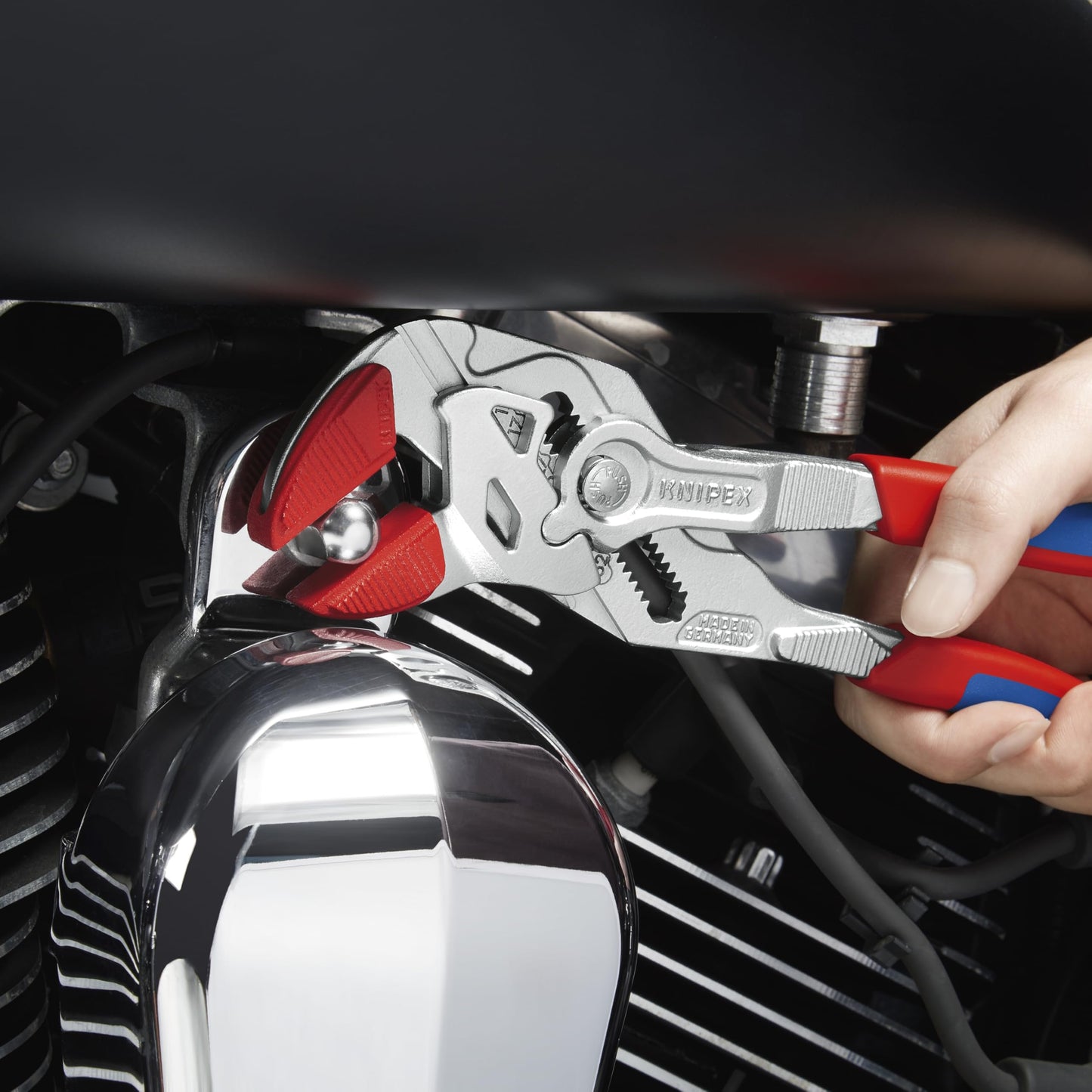 KNIPEX 10" Pliers Wrench, Ergonomic Grip