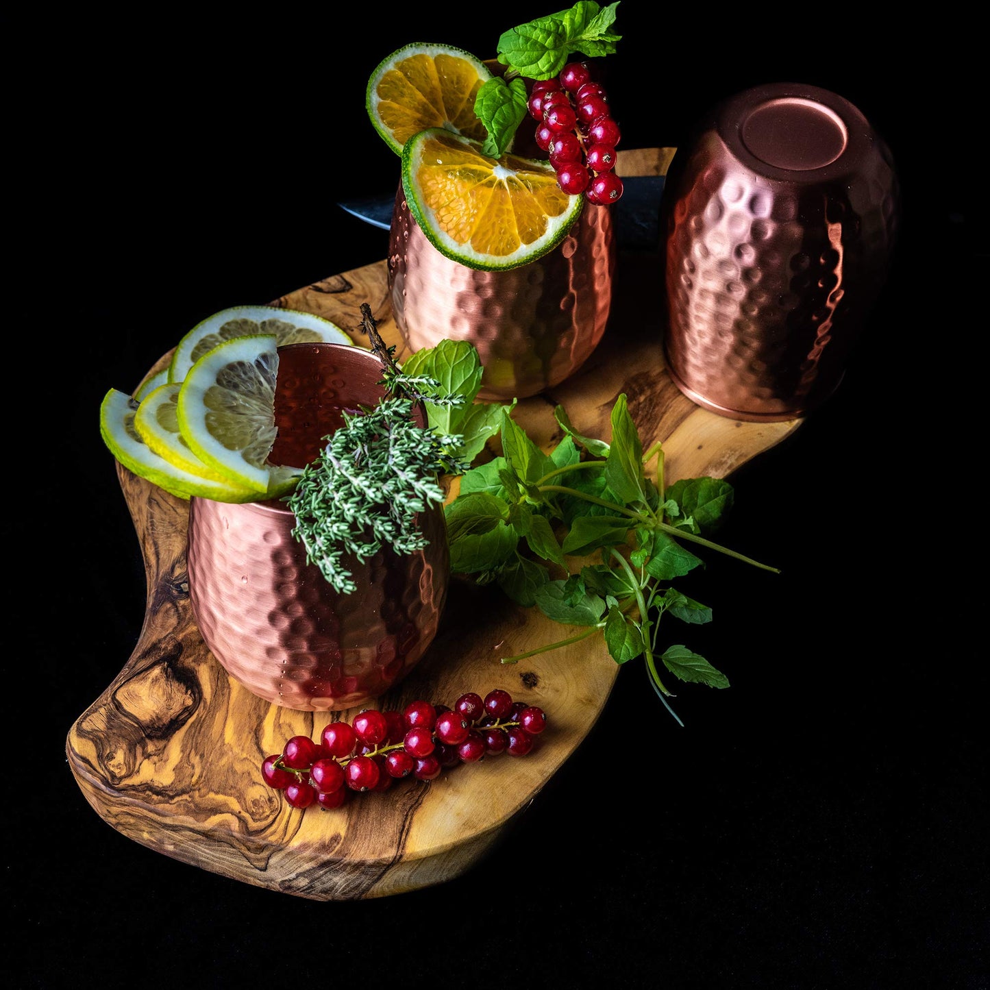 Kosdeg Copper Cups - 16 Oz Set of 4 - Unique Way to Enjoy Wine - Perfect Pure Tumbler for Water - Better Than Glasses or Plastic - Moscow Mule Cup for Drinking