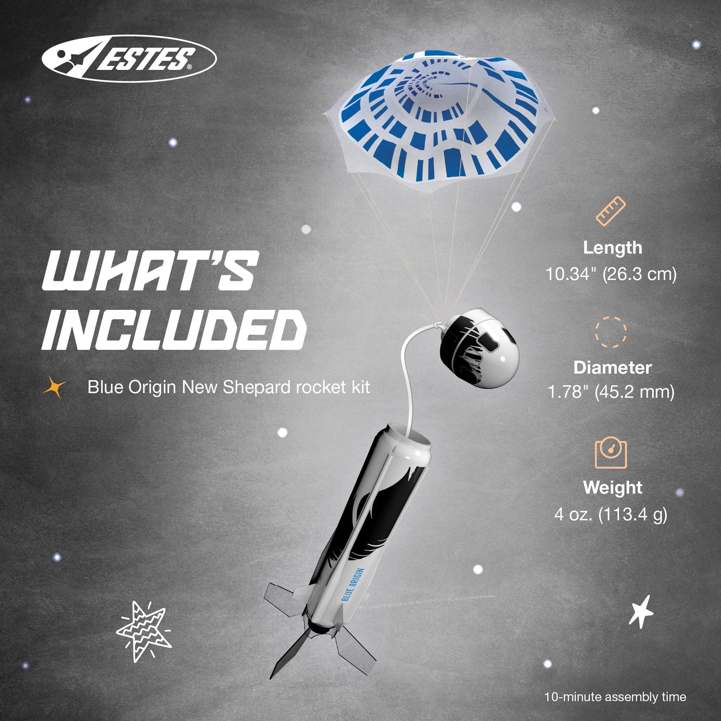 Estes Blue Origin New Shepard 2198 | Beginner Level