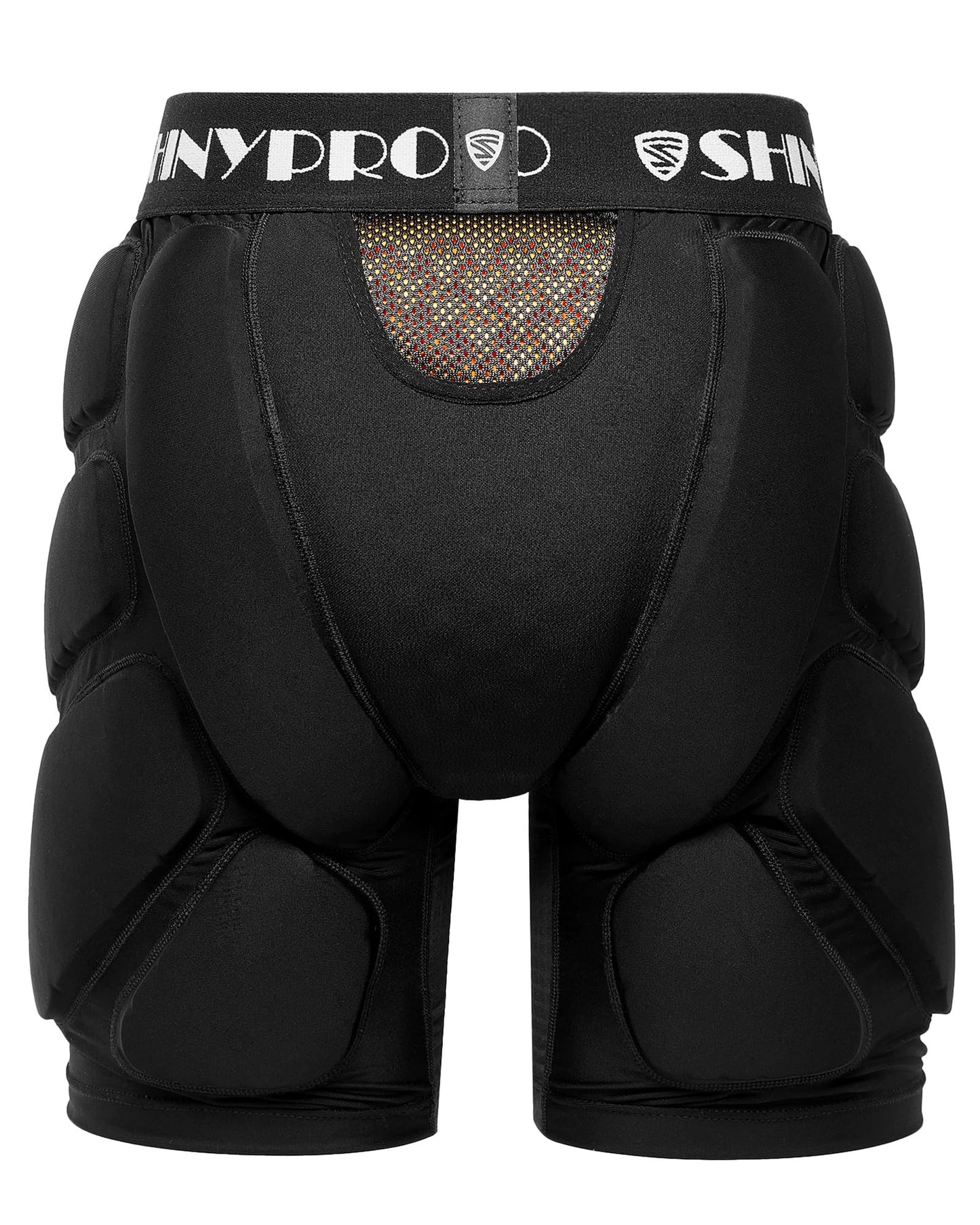 SHINYPRO Protective Padded Shorts for Snowboarding and Skating,Tear Resistance Butt Pad Heavy Duty Protection,All Pads are Removable Black