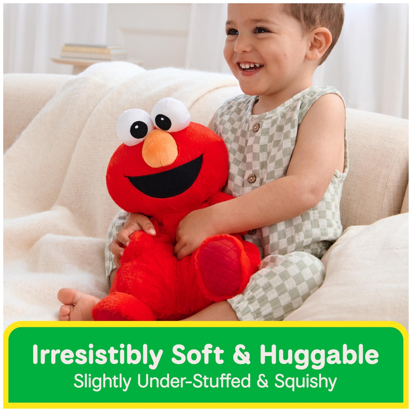 GUND Sesame Street Official Oh So Snuggly Elmo Plush, Plush Muppet, Sensory Toy, Sesame Street Stuffed Animals for Babies and Infants, Red, 12.5”