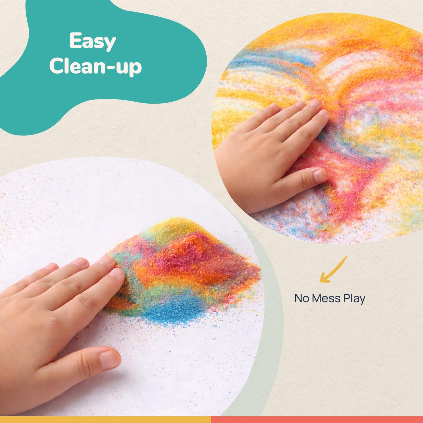 CuteyCo Crafty Sand - 10 Colors: 3 lbs of Vibrant Craft & Play