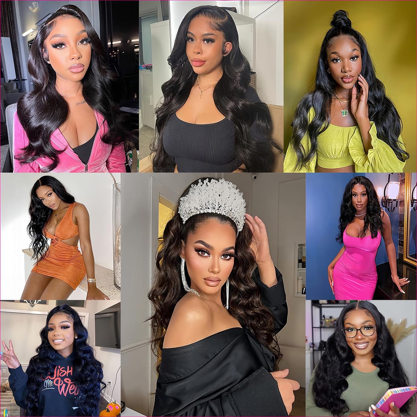 Smilulu Body Wave Lace Front Wigs Human Hair Pre Plucked 13x4 Hd Lace Front Wigs Human Hair 180% Density Body Wave Lace Frontal Wigs Glueless Human Hair Lace Front Wigs For Black Women 22Inch