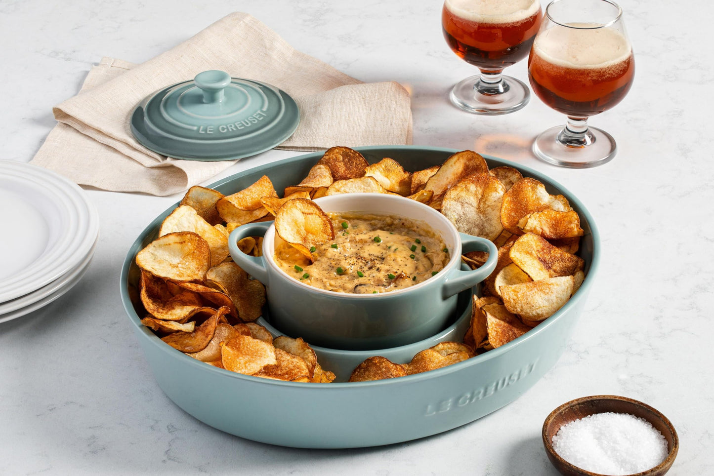 Le Creuset Stoneware Mini Round Cocotte, 24 oz., Marseille