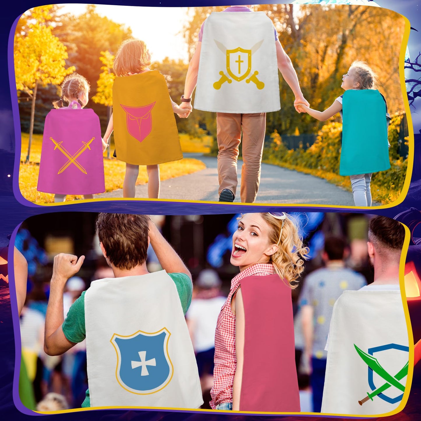 Blosssound 24 Pcs Hero Capes Crafts Canvas Blank Cape to Decorate DIY Hero Dress up Costumes for Kids Party VBS Activities