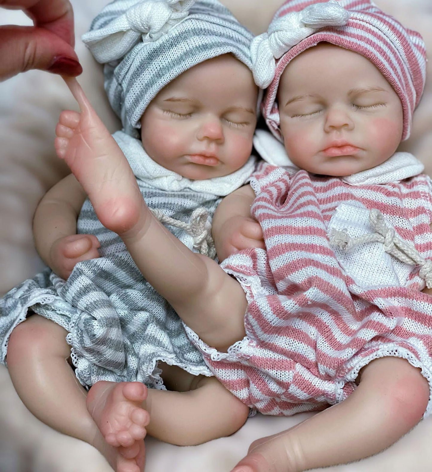 Abenduot 13inch Can Open Mouth Full Body Silicone Baby Doll Realistic Soft Silicone Newborn Girl Dolls Anatomically Correct - Loulou