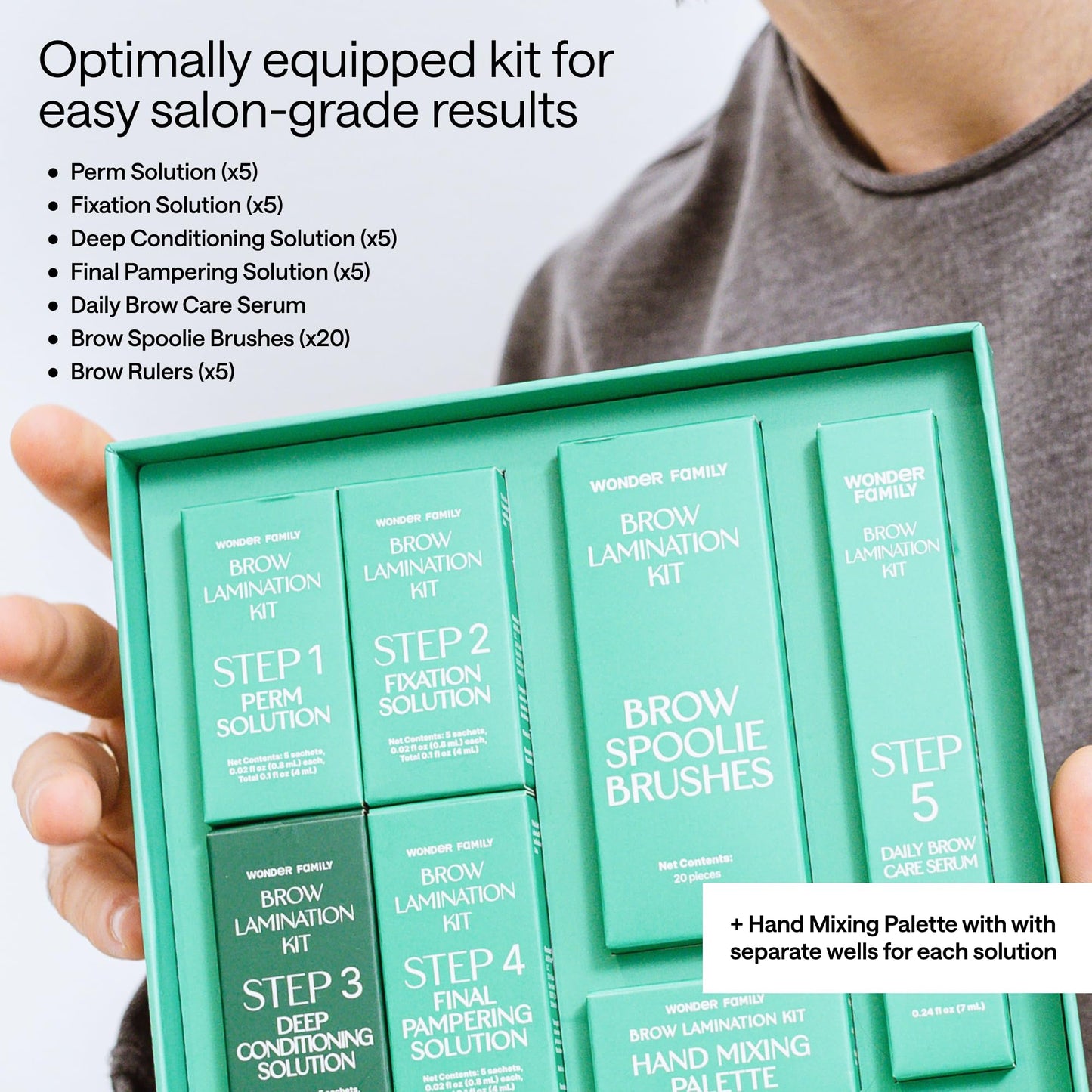 5 Step Eye Brow Lamination Kit - Eyebrow Kit for Women with Brow Lamination Gel & Brow Brushes - Advanced Eye Brow Stencil Kits for Beauty Care - At Home Eyebrow Lamination Kit - Valentines Day Gift