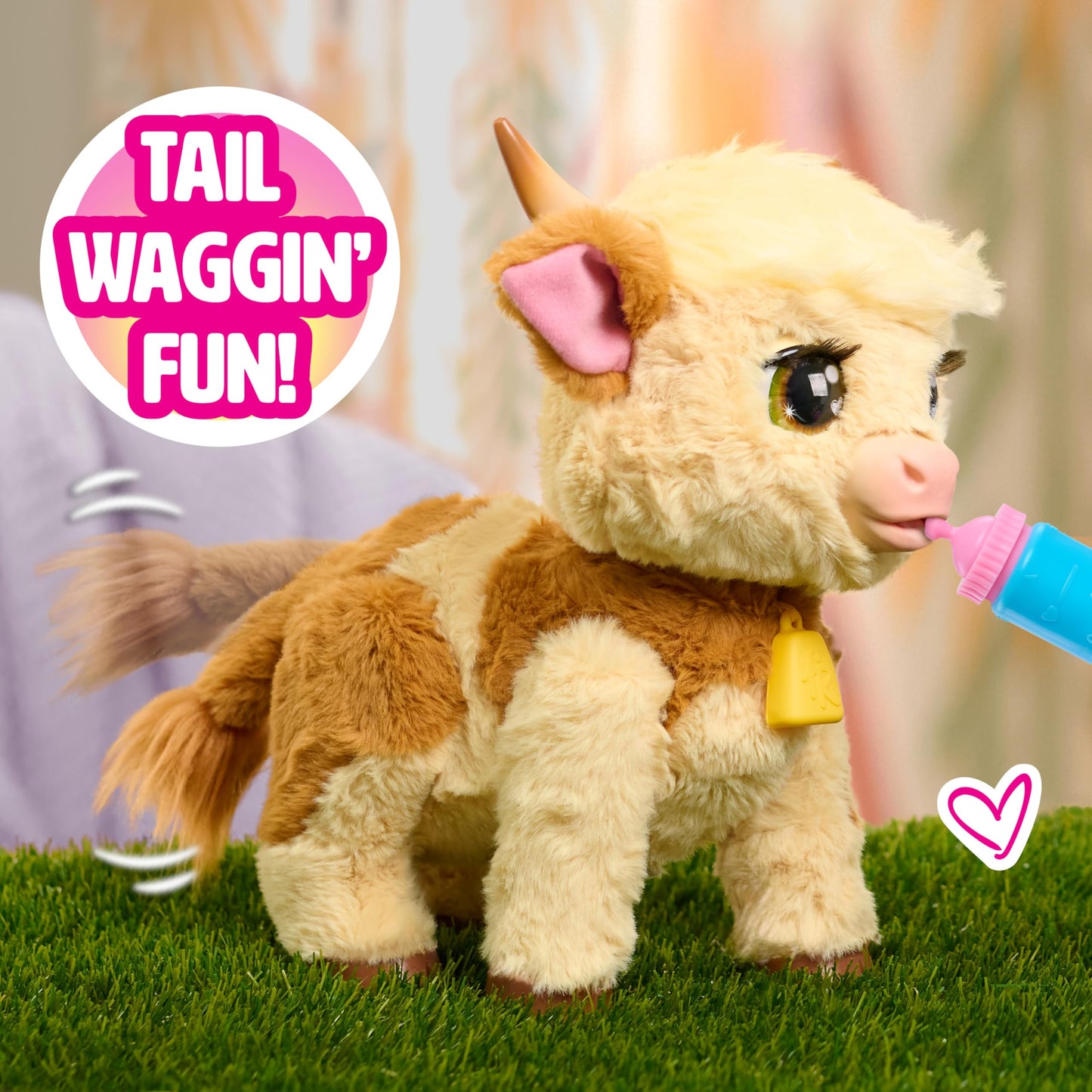 FurReal Maggie The Feed & Follow Cow, Kids Toys for Ages 4 Up, Gifts and Presents