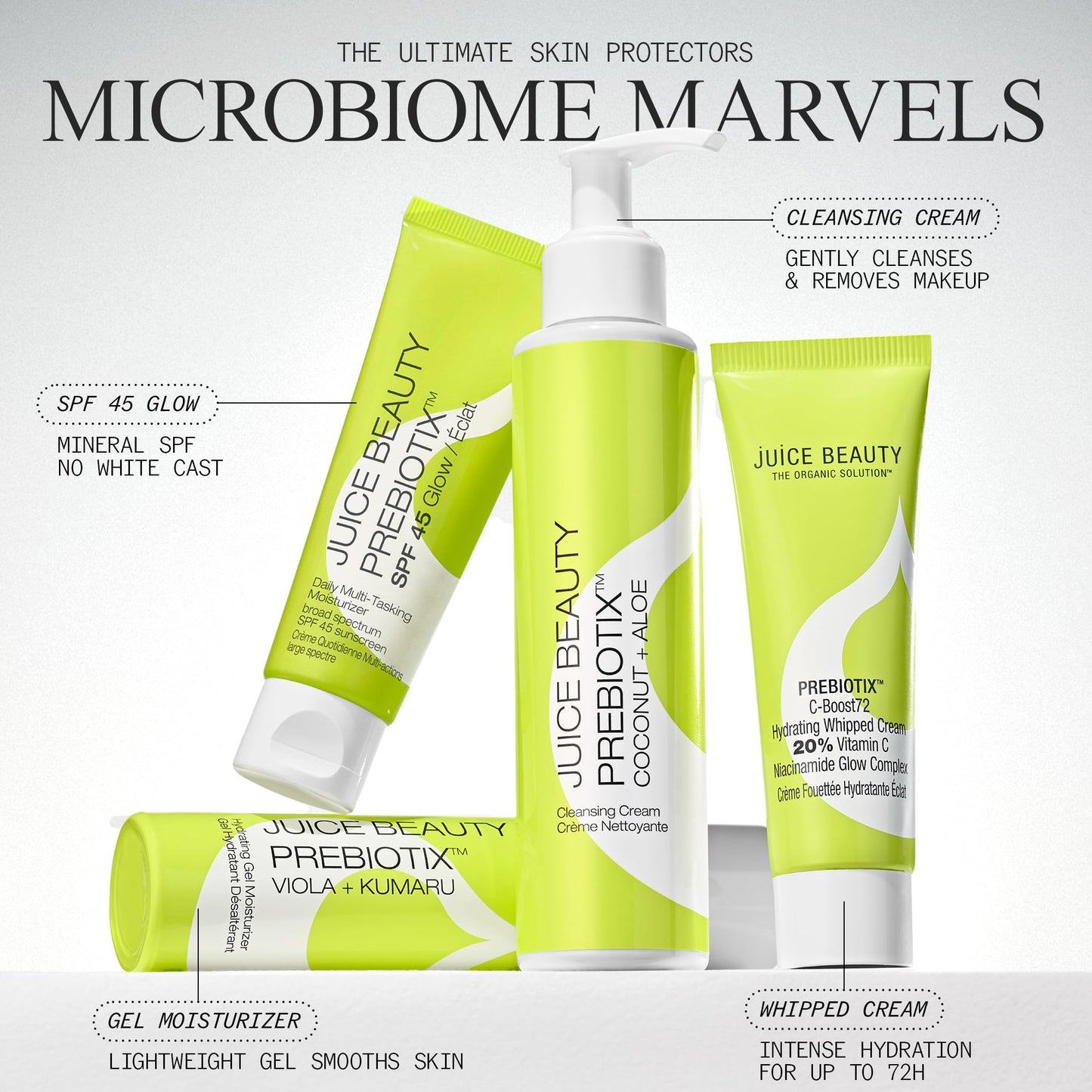 Juice Beauty PREBIOTIX C-Boost72 Hydrating Whipped Cream 20% Vitamin C Niacinamide Complex - 50 mL - Evens Skin Tone, Hydrates & Smooths - Vegan & Cruelty Free