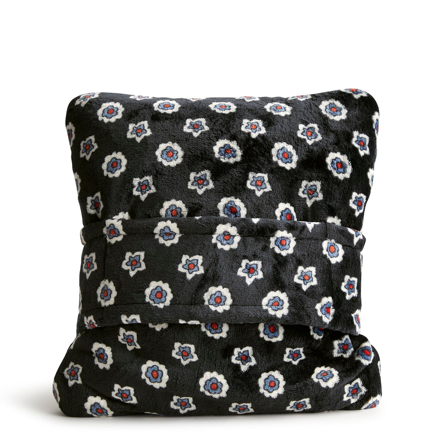 Vera Bradley Women's Fleece Plush Throw Blanket, Mini Flower Dot Black, One Size
