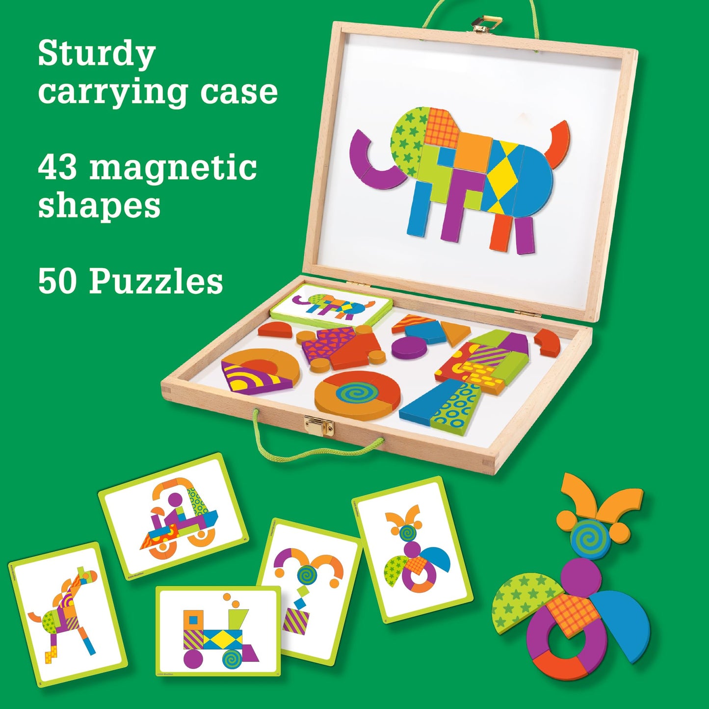 MindWare Imagination Patterns - Jeu magnétique créatif avec des formes à motifs.