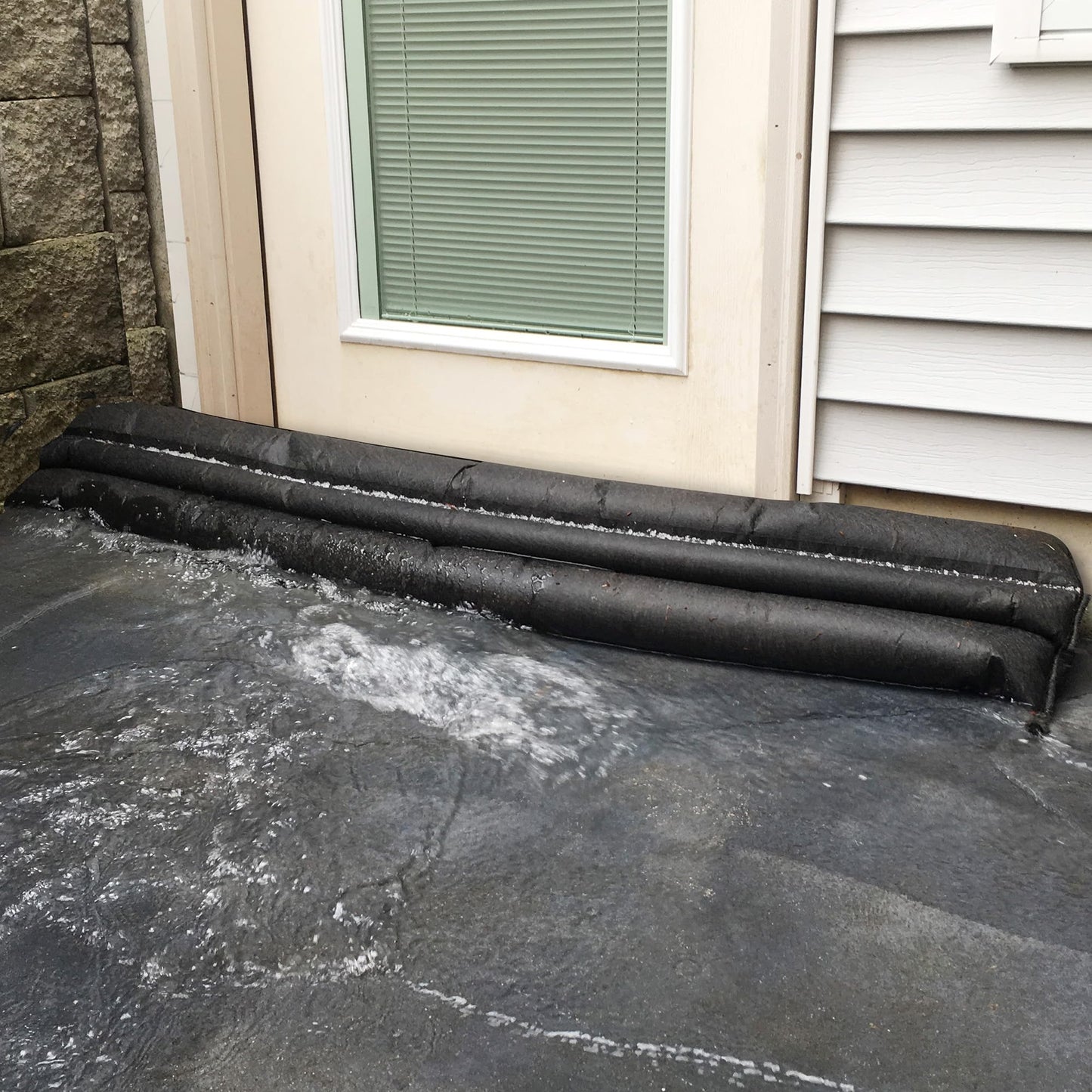 Quick Dam QD65-4 Water Activated 5ft Flood Barrier, 4 Pack, Black