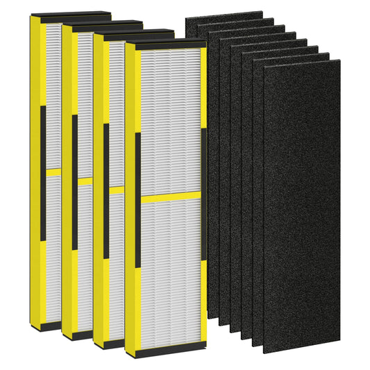 4 Pack FLT4825 HEPA Filter B Replacement Fit for Germ Guardian Air Puri-fier AC4825 AC4300 AC4800 AC4900 AC4850, AC4825E Replacement Filter Fit for Germ Guardian Air Puri-fier Filter Replacement