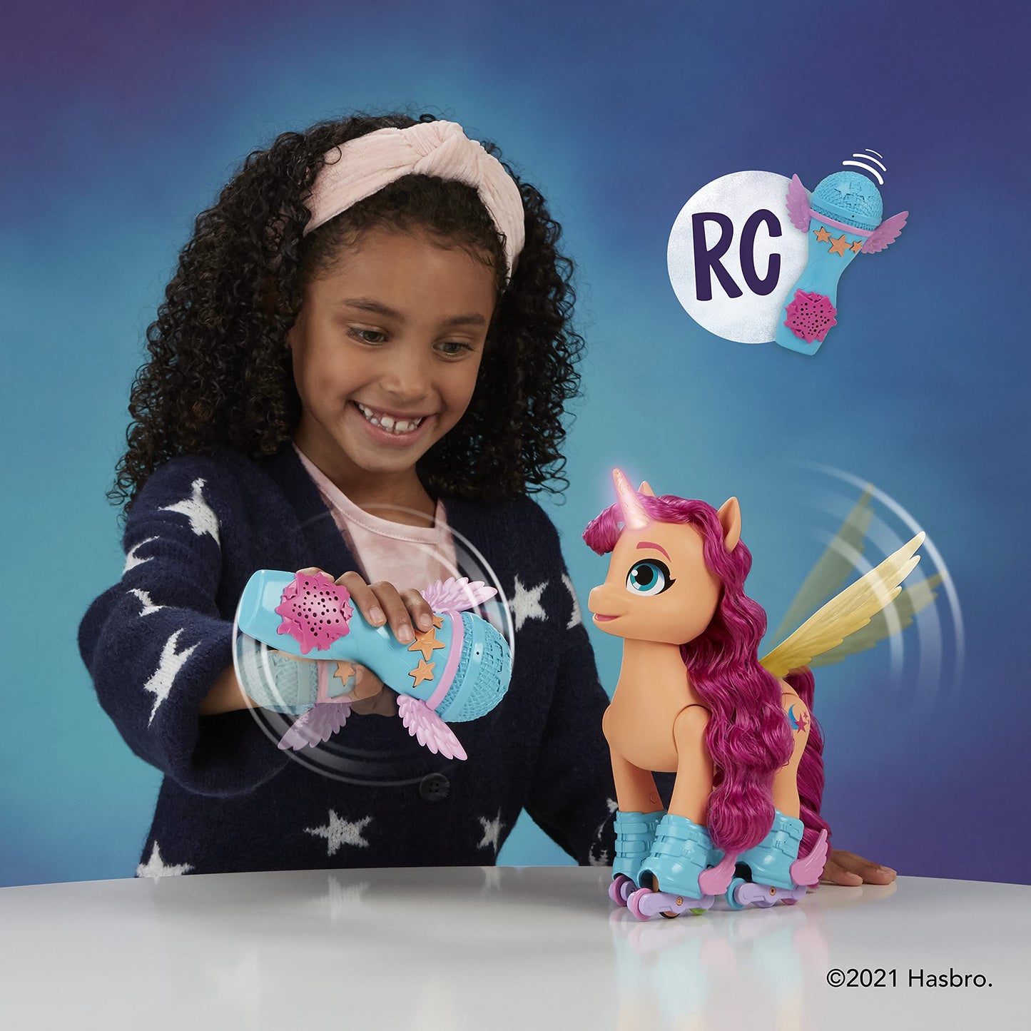 My Little Pony: A New Generation Movie Sing 'N Skate Sunny Starscout - Interactive 9-Inch Remote Control Toy with 50 Reactions, Lights