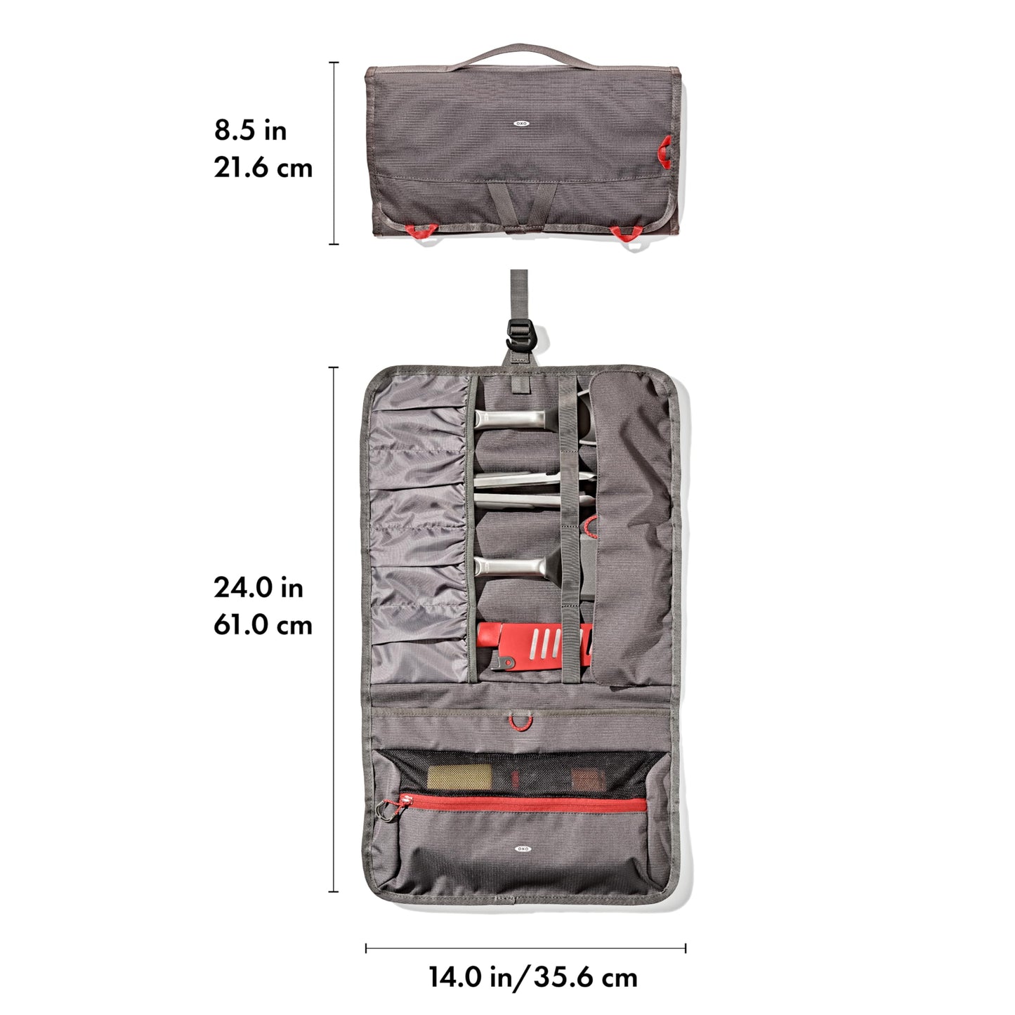 OXO Outdoor Camp Kitchen Tool Roll, Camp Kitchen Organizer, Travel Utensil Organizer, Outdoor Cooking, Travel Chef Roll, Camping Essentials, Camping Gear Storage