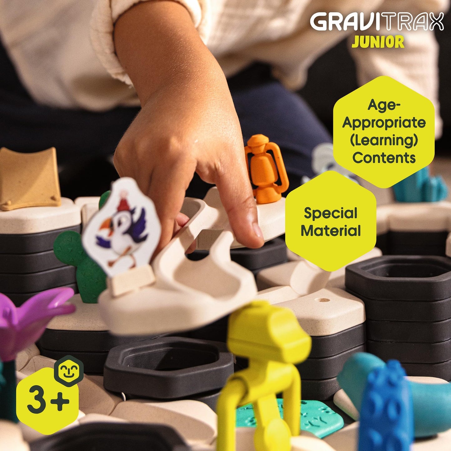 Ravensburger GraviTrax Junior Starter‑Set - Dino - 59‑Piece Marble Run Building Set - Preschool STEM Construction Toy - Interactive Learning for Kids Ages 3+