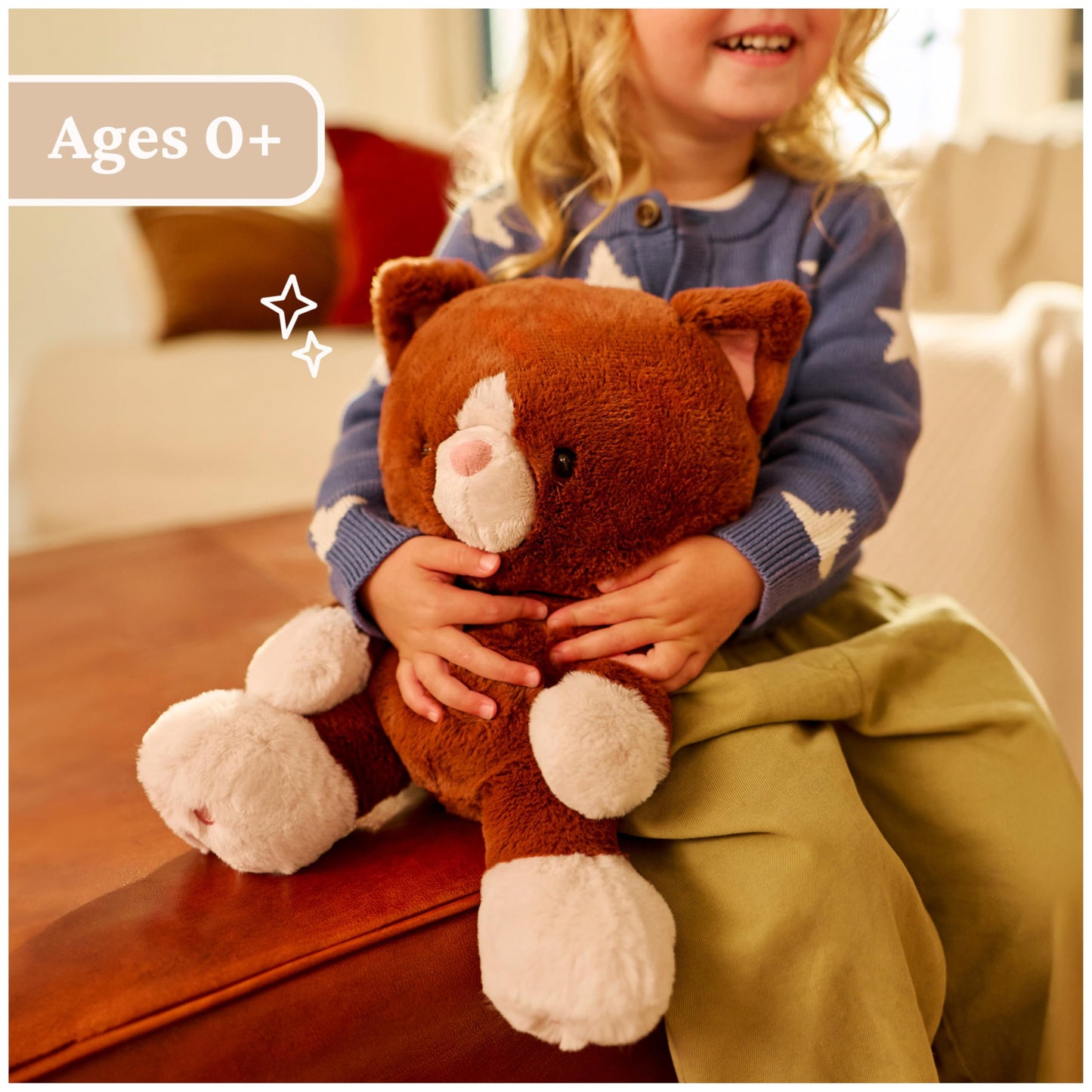 GUND Hazel Kitten Plush Toy, Premium Kitten Stuffed Animal, Sensory Toy for Ages 0 and Up, Brown, 12”