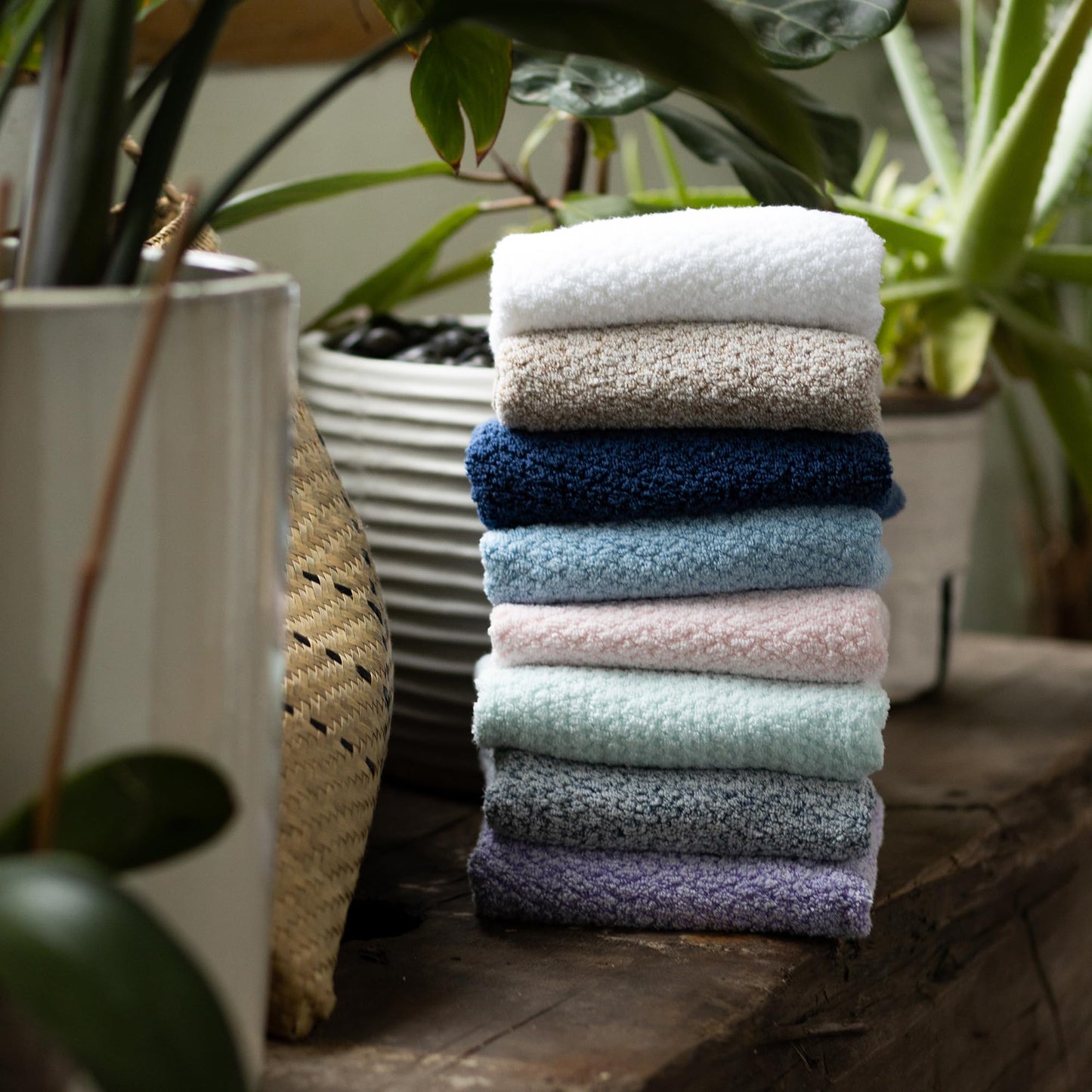 Everplush Diamond Jacquard 6 Pieces Bath Towel Set, Luxury Super Soft Oversized Towels, Highly Absorbent Diamond Jacquard Quick Dry Bath Towel for Bathroom Light Brown Towels