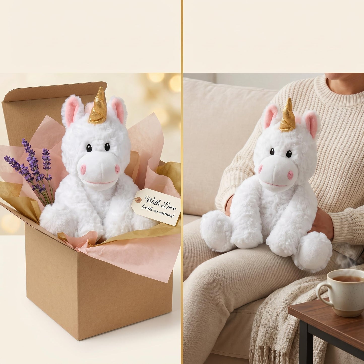 Warm Pals Microwavable Lavender Scented Plush Toy Stuffed Animal - Magical Unicorn