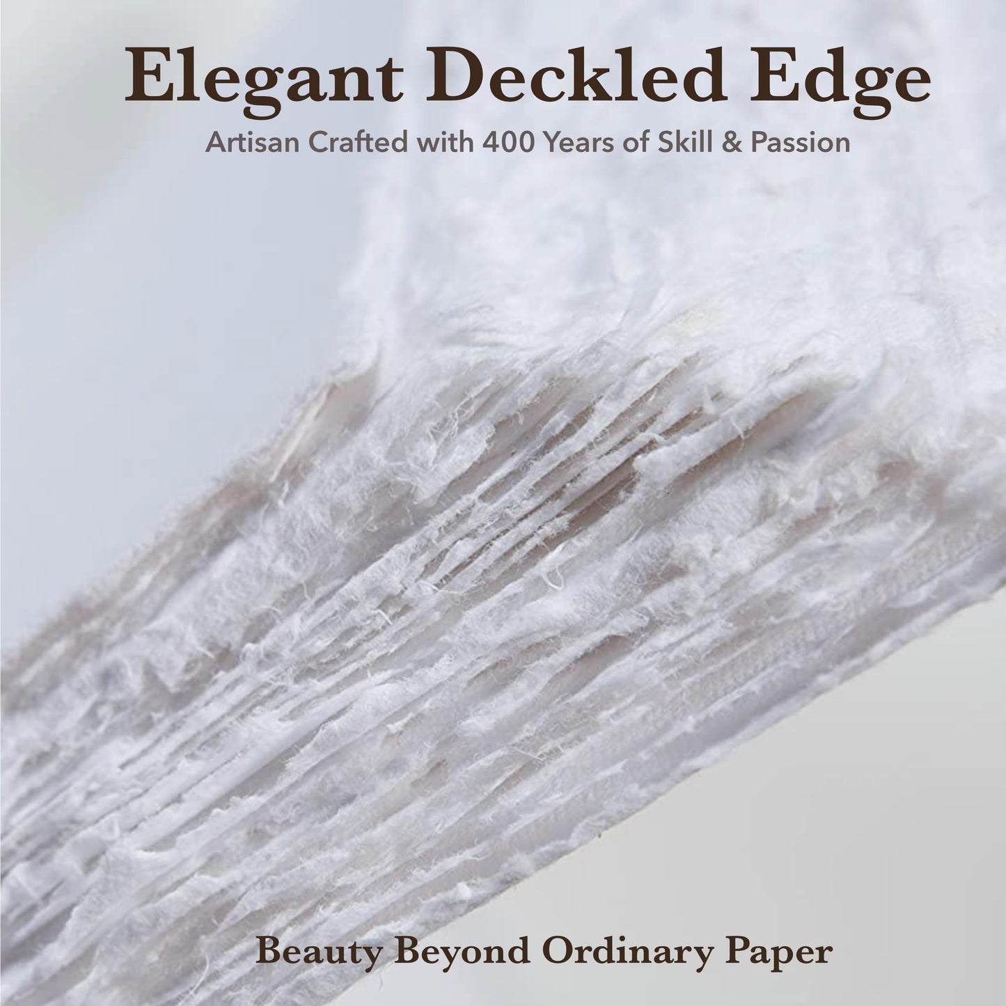 Wanderings Handmade Deckle Edge Tent Cards – Folded to 5" x 7" (12.5 x 18cm) – 150 GSM - 25-Pack – Textured Cotton Paper – Placecards, Blank Name Cards, Table Settings, Gift Tags, Love Notes