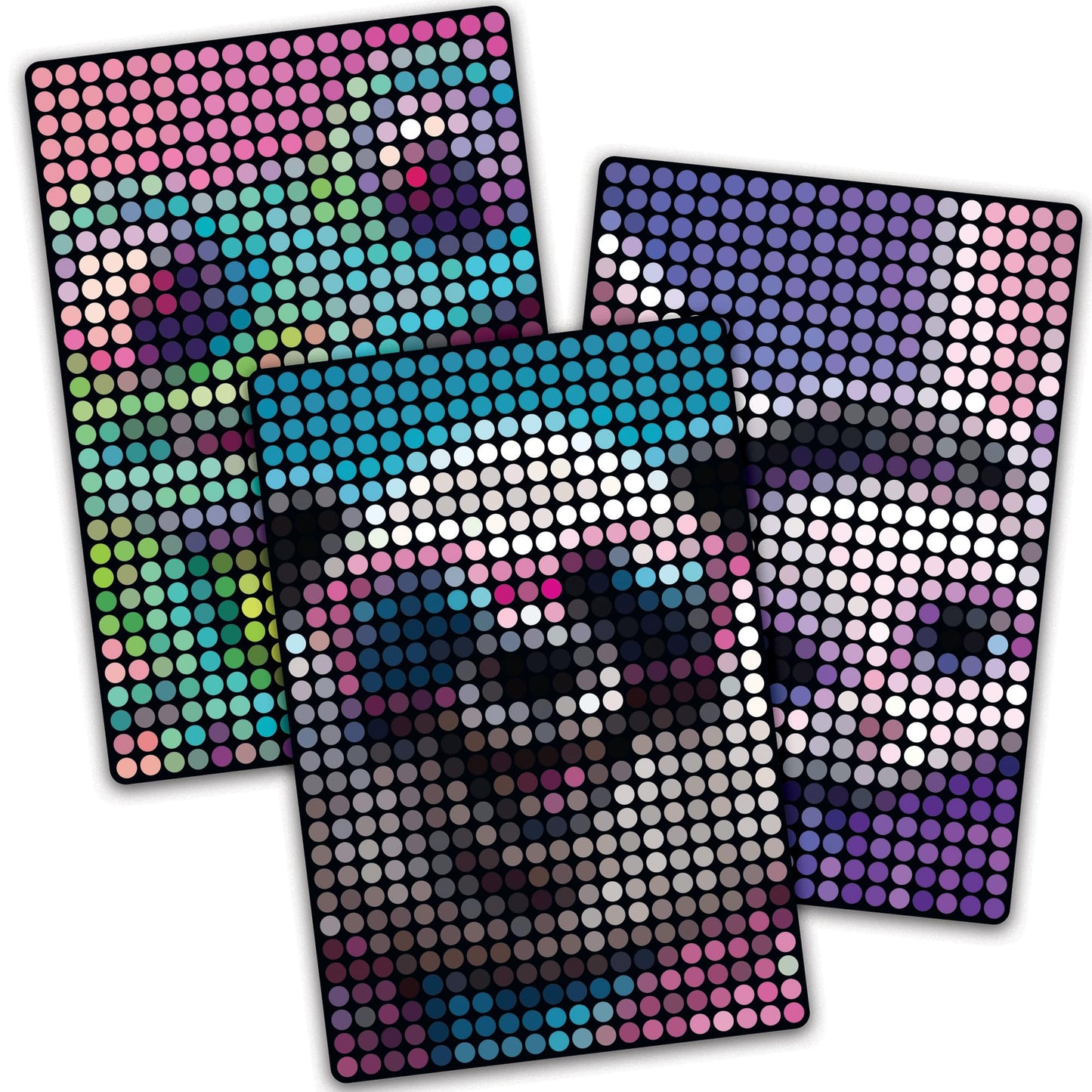 Make It Real Stamp to Reveal DIY Dot Posters, 1 Stamper per kit & 3 Dot Posters |Craft Kit, Artwork Activity, Girls & Kids Ages 6 Bunny, Frog, Panda