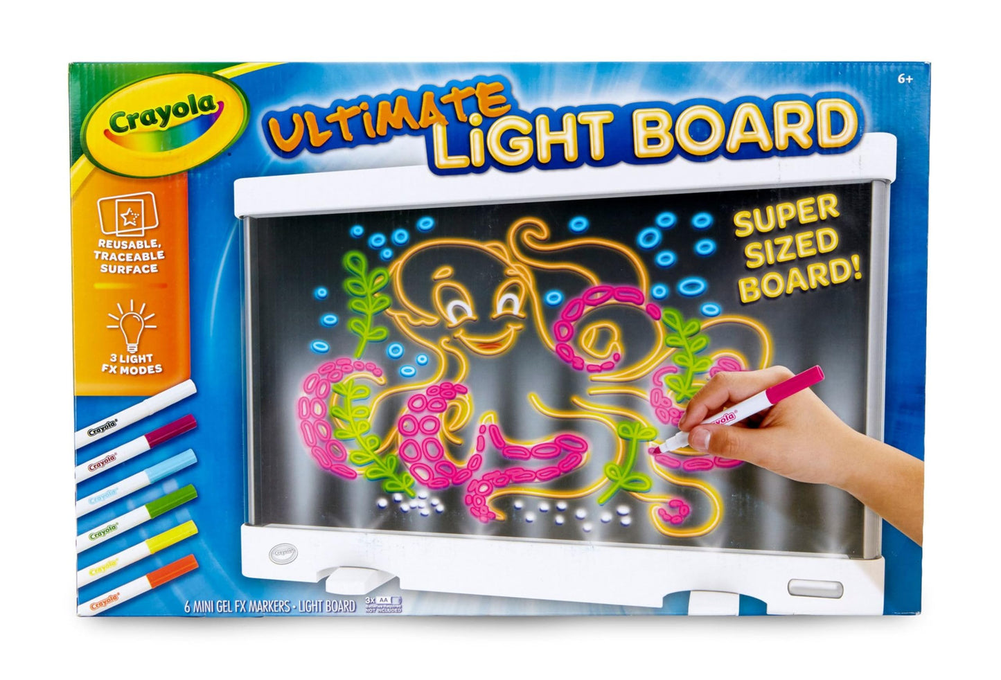 Crayola Ultimate Light Board, Drawing Tablet, Gift for Kids, Age 6, 7, 8, 9