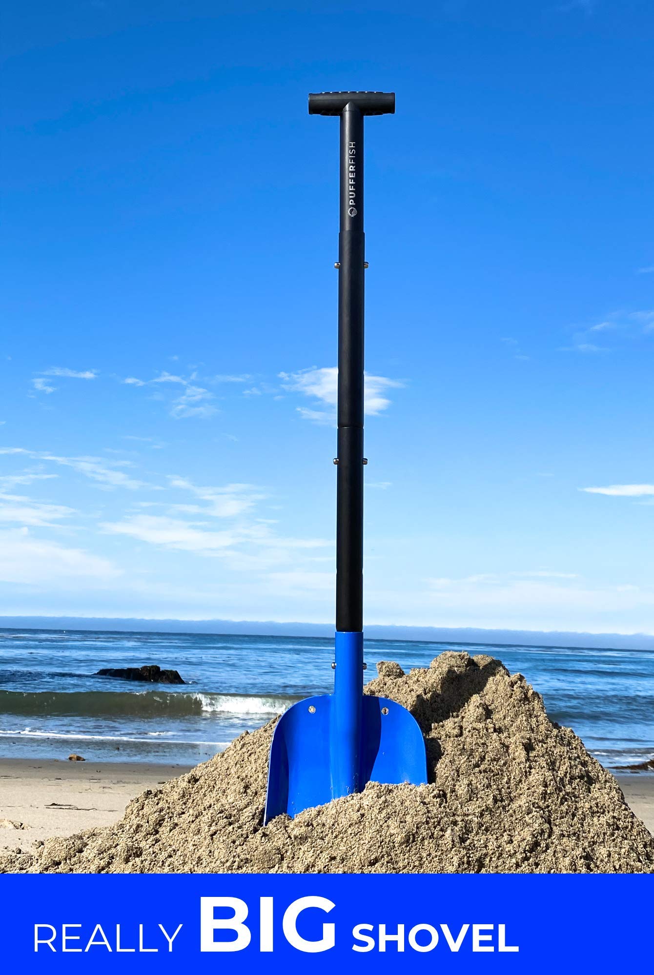 PUFFERFISH Sand Castle KIT - PRO-Quality Tools for Building Amazing Sand Castles, Including Bucket, Big Beach Shovel, and Super Scoop Made from Recycled Fishing nets