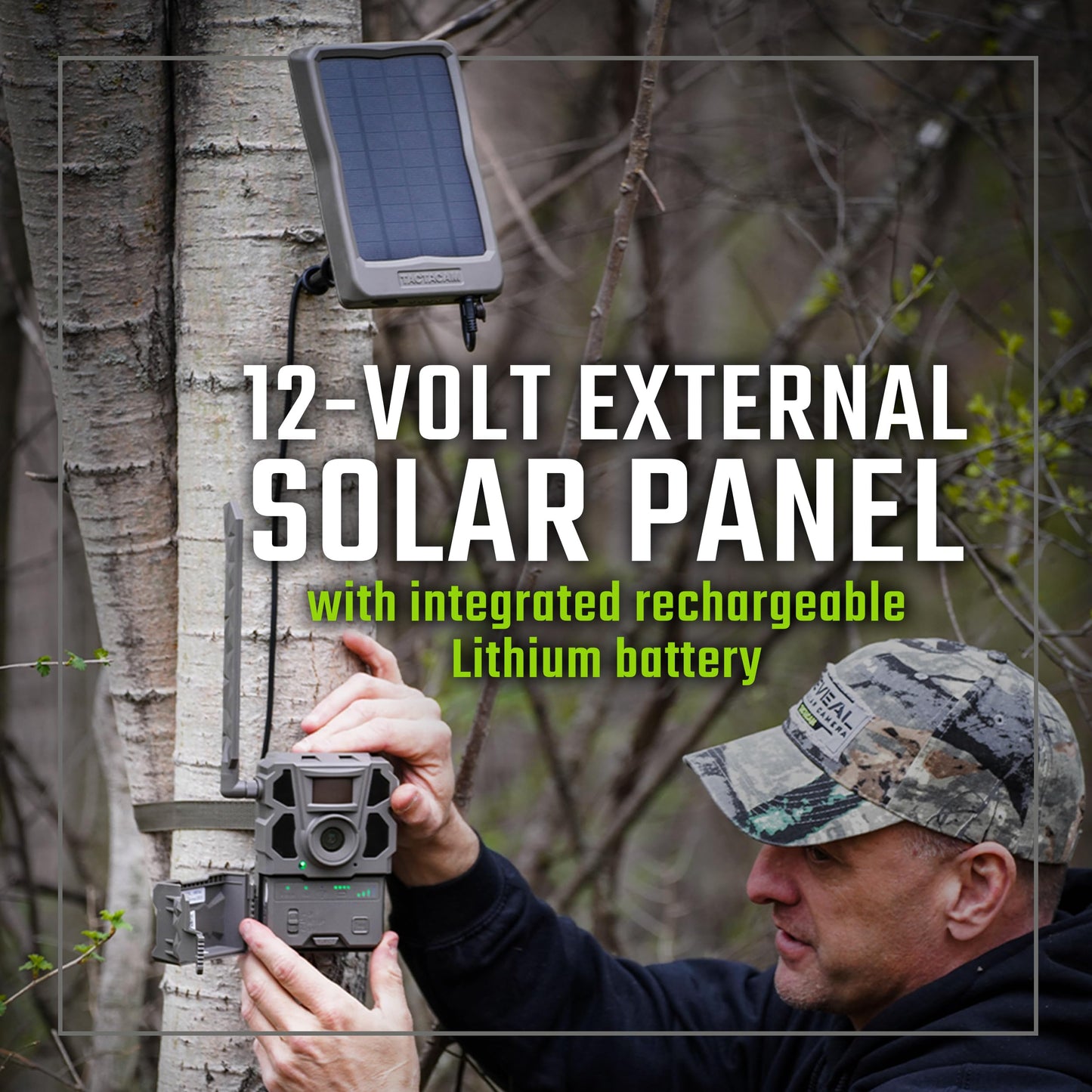 TACTACAM Reveal Solar Panel for Cellular Trail Cameras X 2.0, X, Gen 1, SK, XB (Solar Panel)