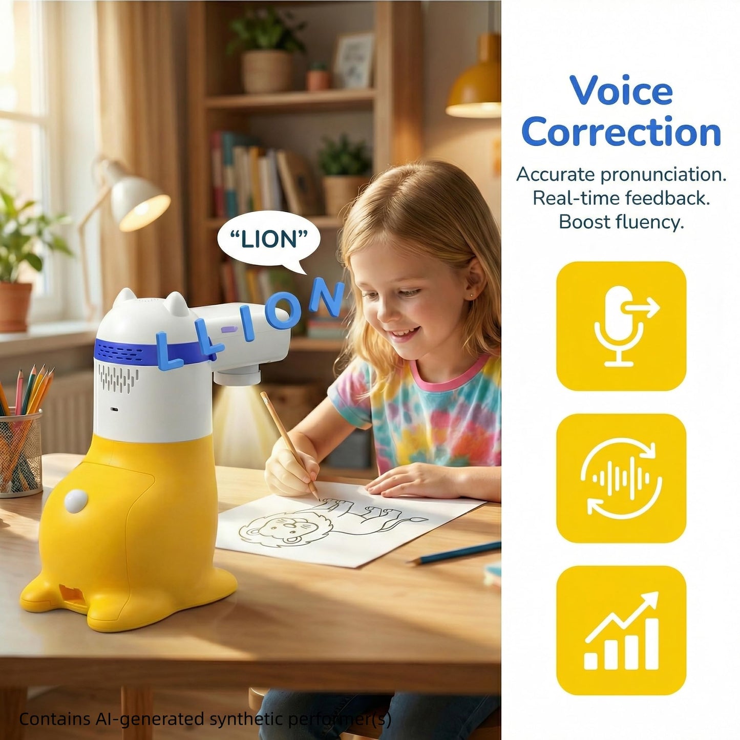 AI Drawing Projector for Kids Ages 5-12, Turn Photos into Drawings, Smart Painting with Voice, Creative Sketch Art Toy, Ideal Christmas Birthday Gift for Boys Girls - Yoturetoys