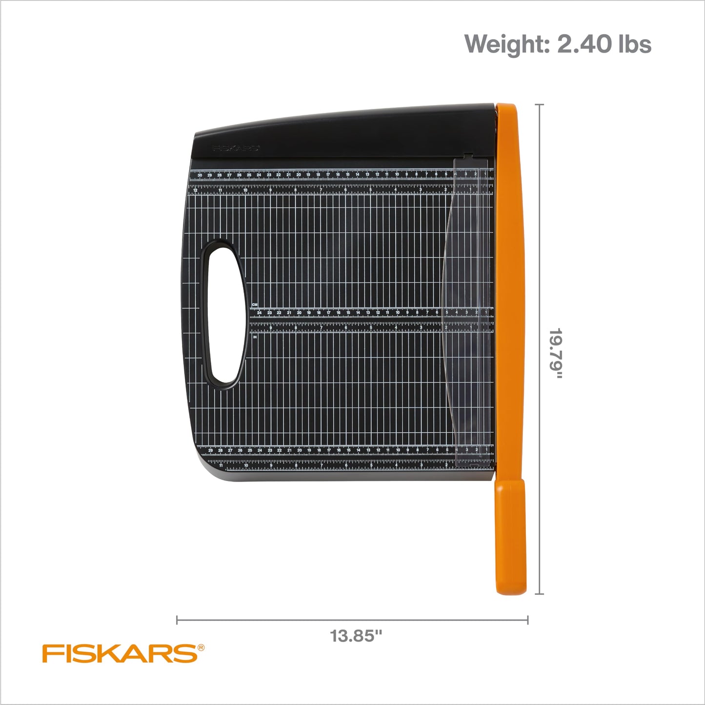 Fiskars Recycled Bypass Guillotine Paper Cutter, 12" Cut Length, Self-Sharpening, Paper Trimmer for Crafting and Scrapbooking, Arts and Crafts Supplies, Photo Cutter with 30% Recycled Materials