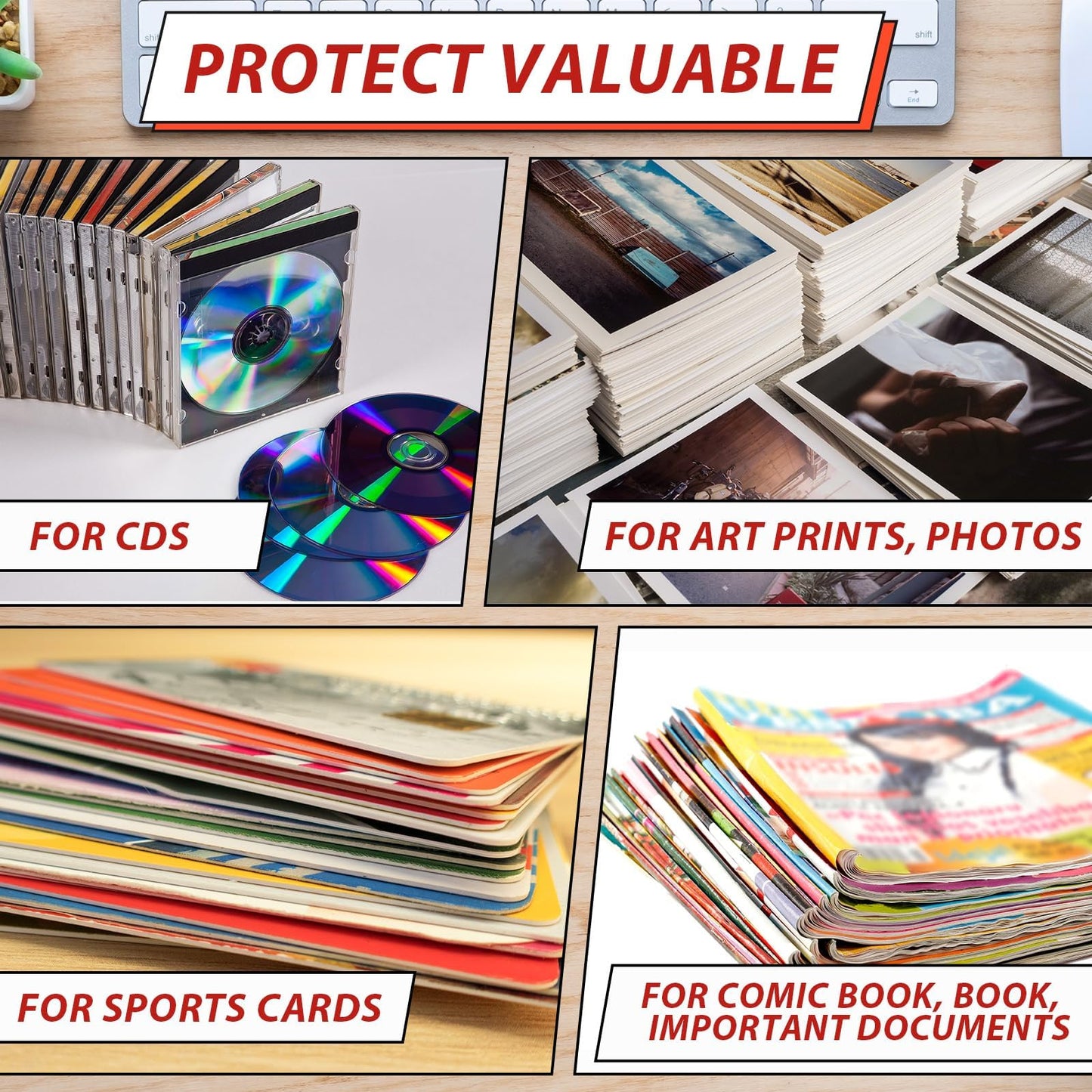 party greeting 200 Pcs 6.5 x 4.5 Rigid Mailers with Self Seal Envelopes Stay Flat Photo Mailers Sports Cards Rigid Envelopes for Postcard CD Comic Book Card Shipping Protector