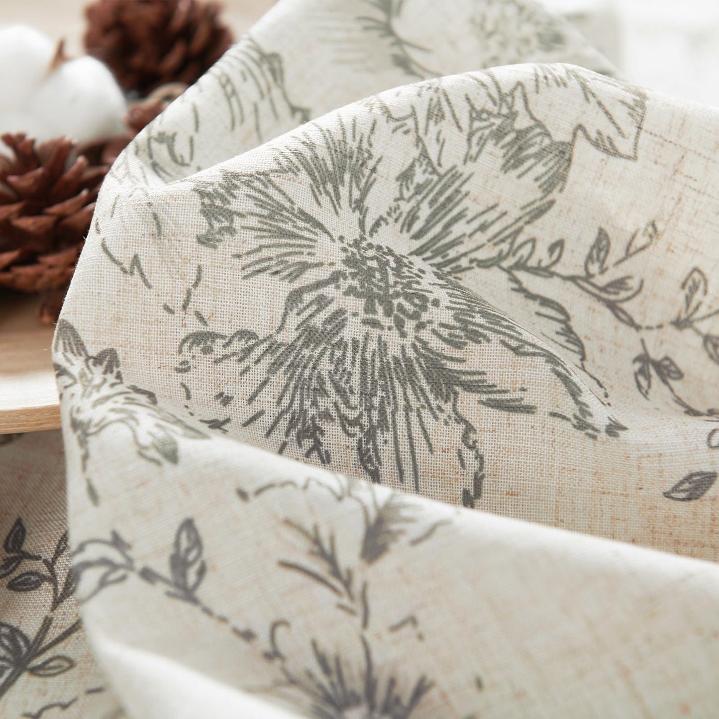 jinchan Lined Linen Blend Curtain Floral Curtains for Living Room 108 Inches Extra Long Grey Peony Flower Printed Curtain Back Tab Farmhouse Patterned Drapes Bedroom Window Curtains Set 2 Panels