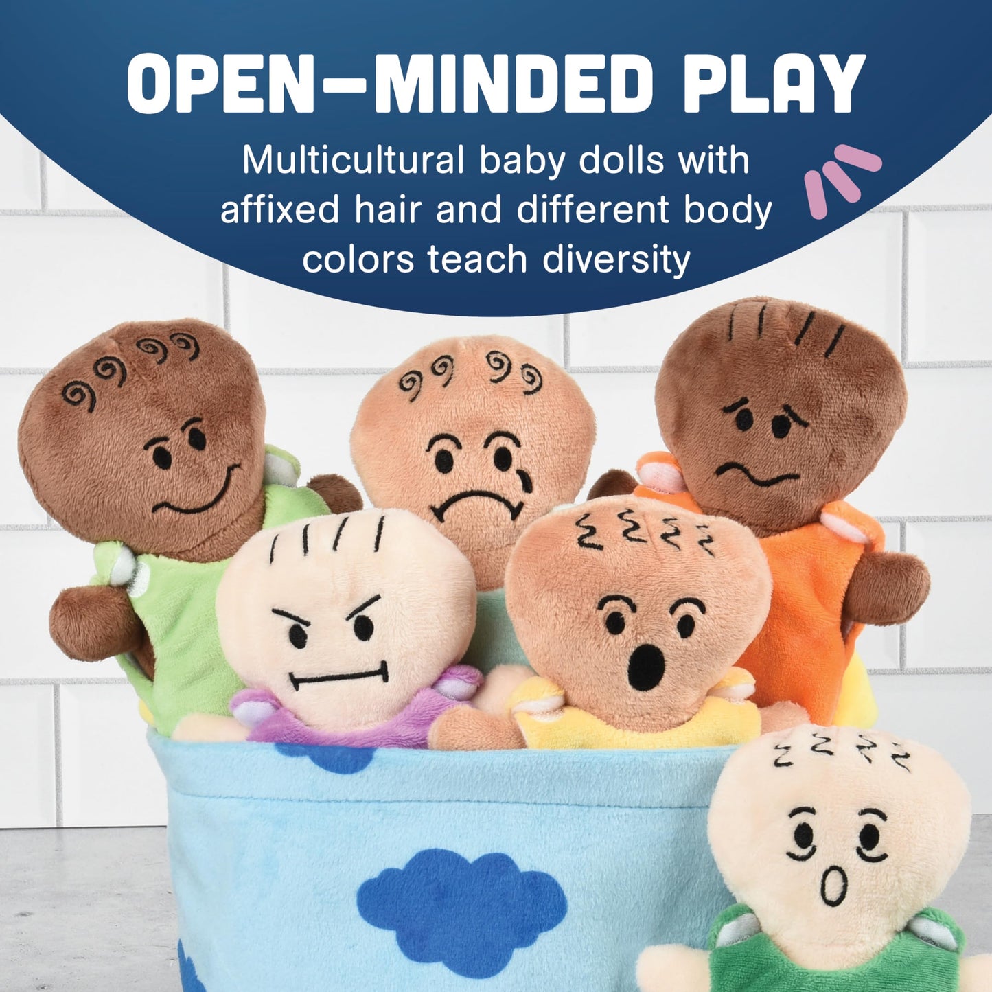 Expression Babies Set of 6 Super Soft Dolls