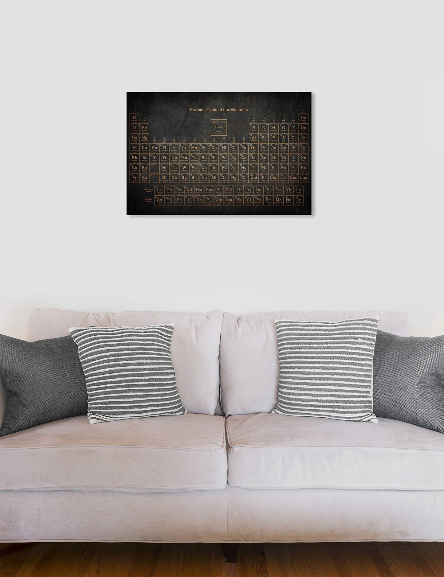 The Oliver Gal Artist Co. Oliver Gal 'Periodic Table' Black Abstract Wall Art Print Premium Canvas, 30" x 20" Gray