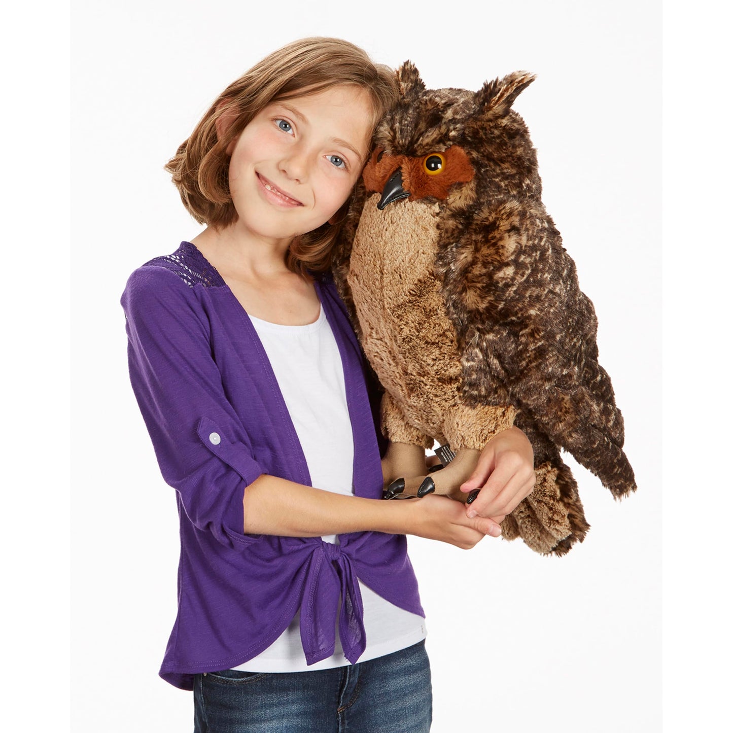 Melissa & Doug Giant Owl - Lifelike Stuffed Animal (17 inches Tall)