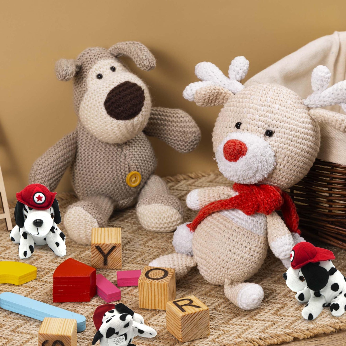 4E's Novelty Dalmatians Stuffed Animals, Soft Plush Dalmation Dogs (12 Pack) Puppy Plush Toys for Kids, Great Party Favors for Birthday Party Supplies