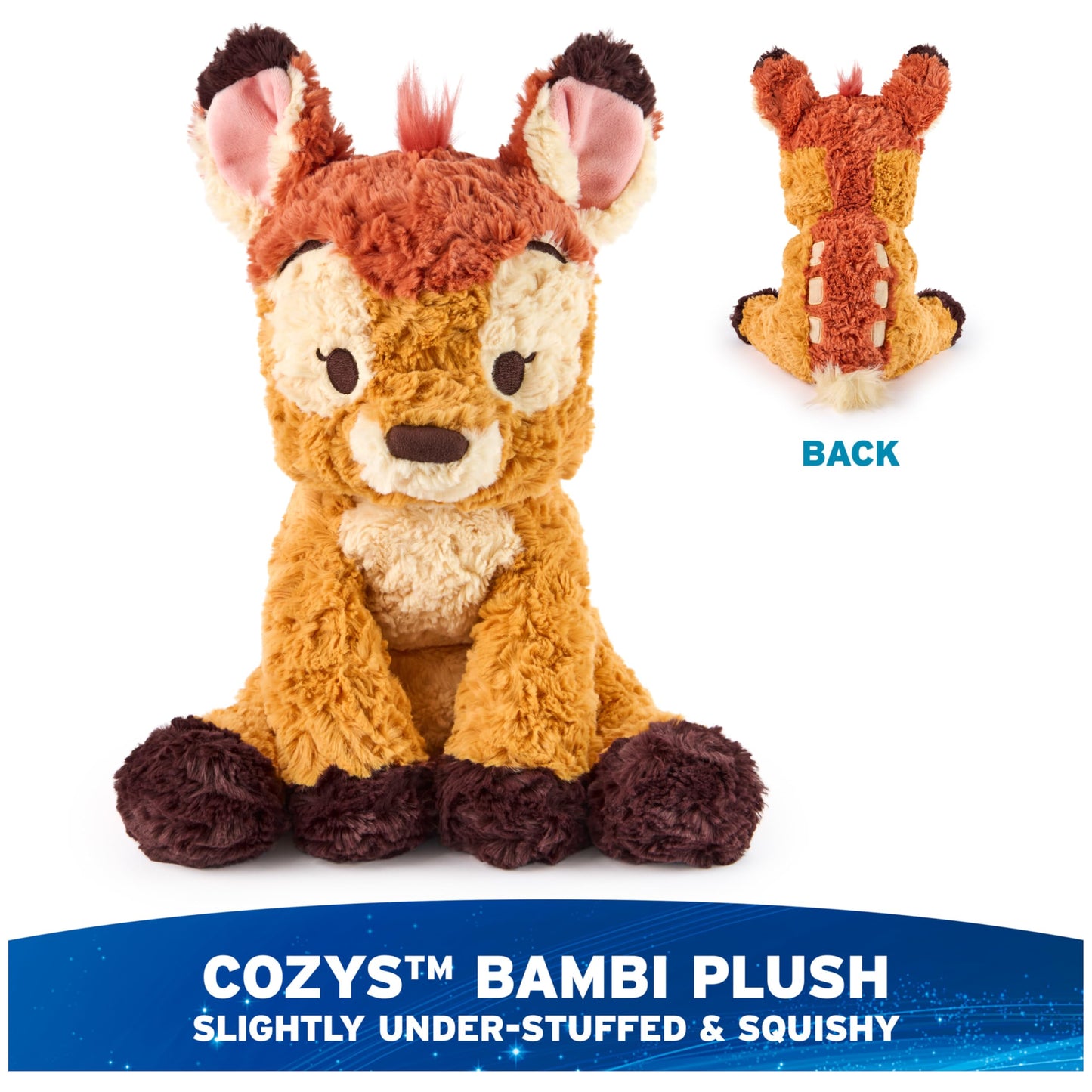 GUND Disney Official Bambi Plush, Disney Cozys Collection, Bambi Toys, Deer Stuffed Animal for Ages 1 and Up, Brown, 10”