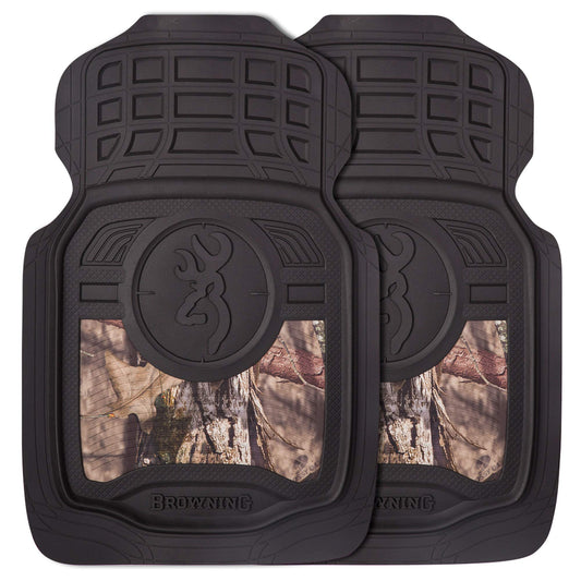 Browning Car and Truck Floor Mats, Premium Protection Against Water and Dirt, Front Set of 2, Buckmark Scope (Mossy Oak Break-Up Country)