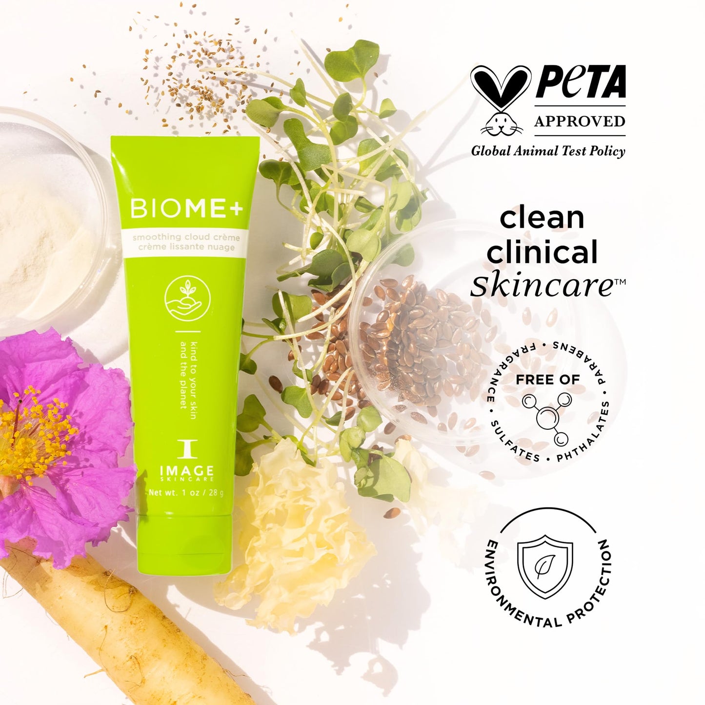 IMAGE Skincare, Discovery size BIOME+ Smoothing Cloud Crème, Microbiome Friendly Face Cream, Supports Skin Moisture Barrier, 1 oz