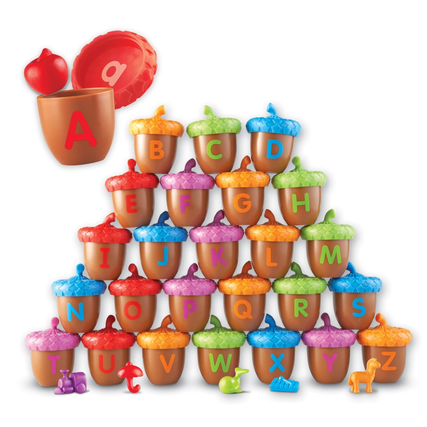 Learning Resources Alphabet Acorns Activity Set -78 Pieces, Ages 3+ Toddler Learning Toys, ABC Toys for Toddlers